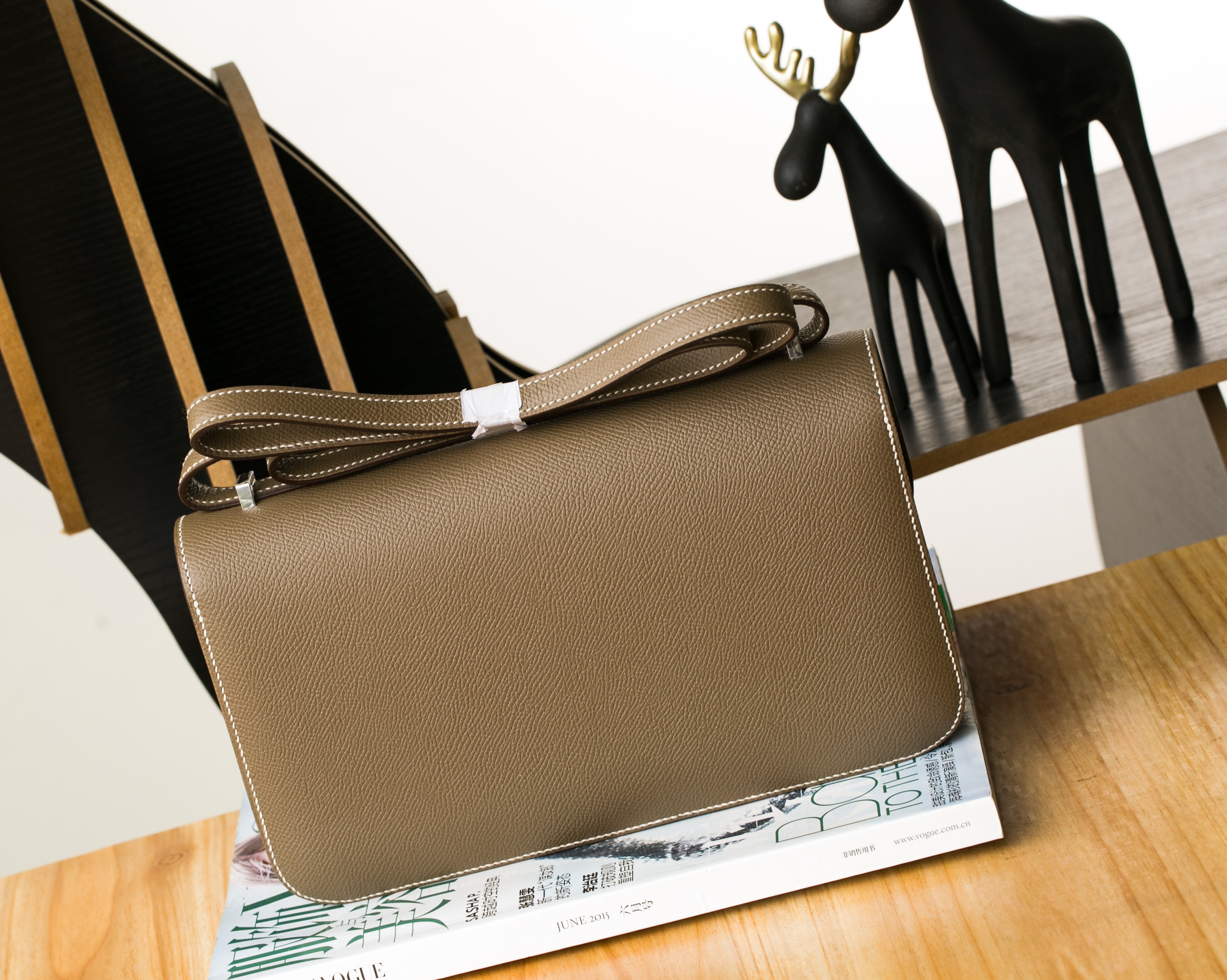 爱马仕空姐包价格 Hermes Constance26cm CK18大象灰进口epsom牛皮