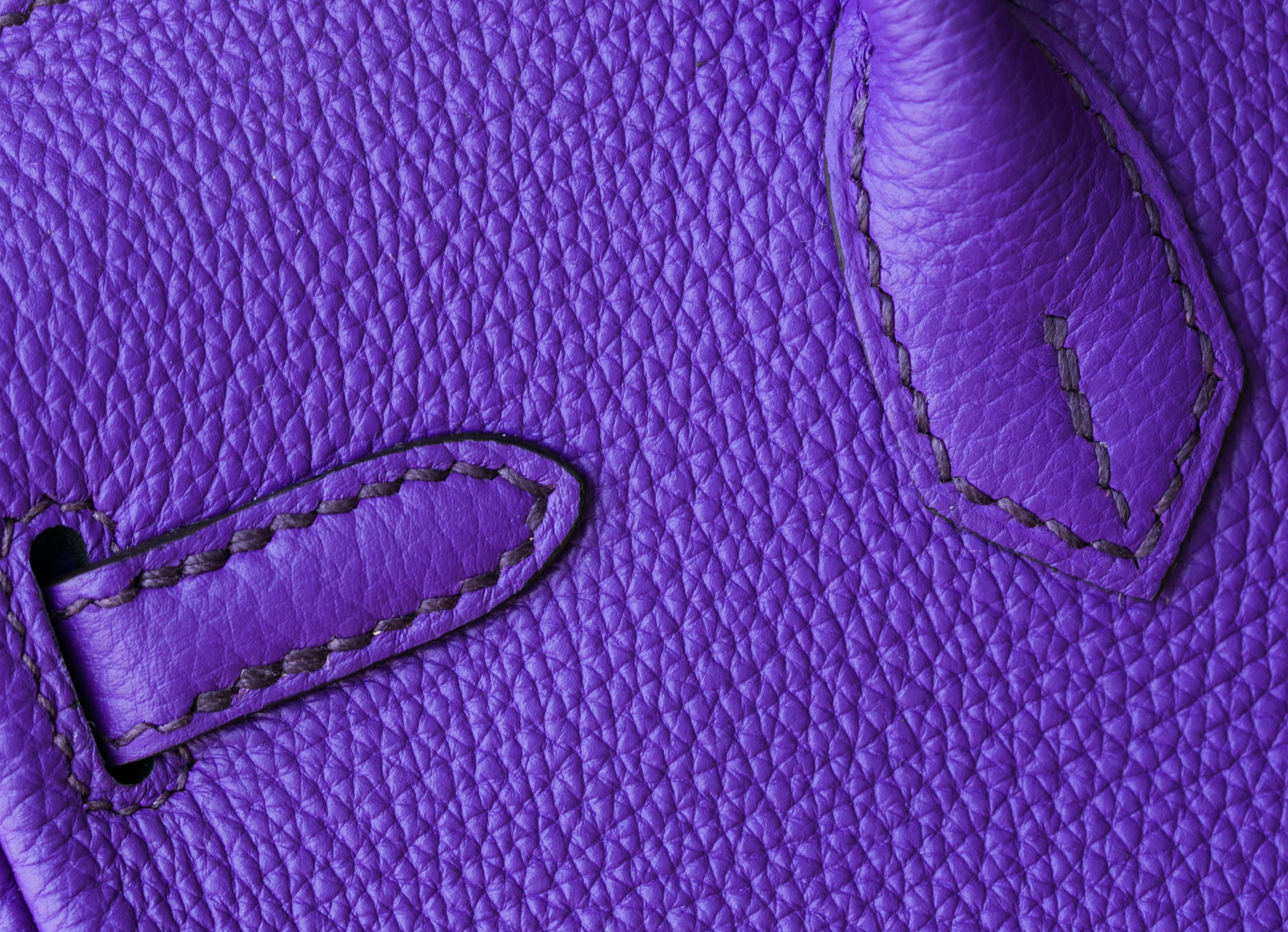 爱马仕包包官网 Hermes Birkin 25cm 5L极度紫原厂togo牛皮 银扣