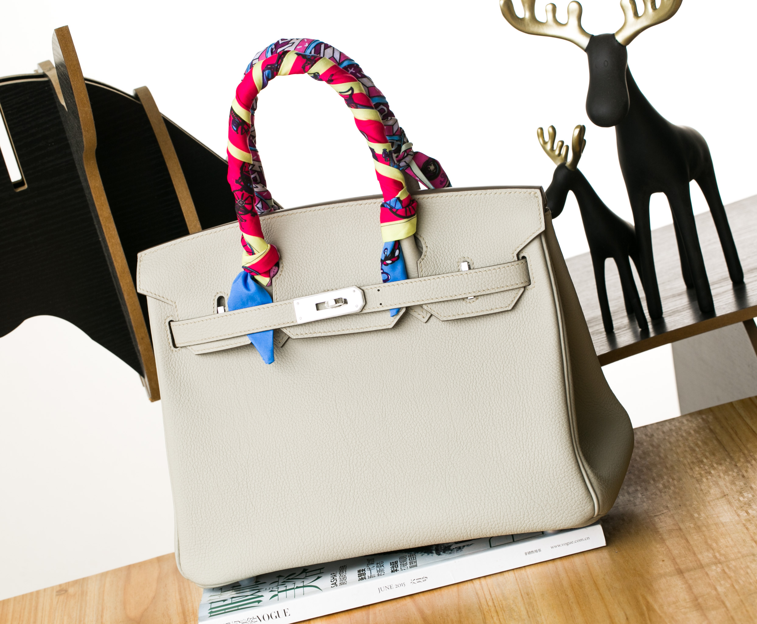 Hermes爱马仕铂金包 1F珍珠灰原厂顶级togo牛皮Birkin30cm