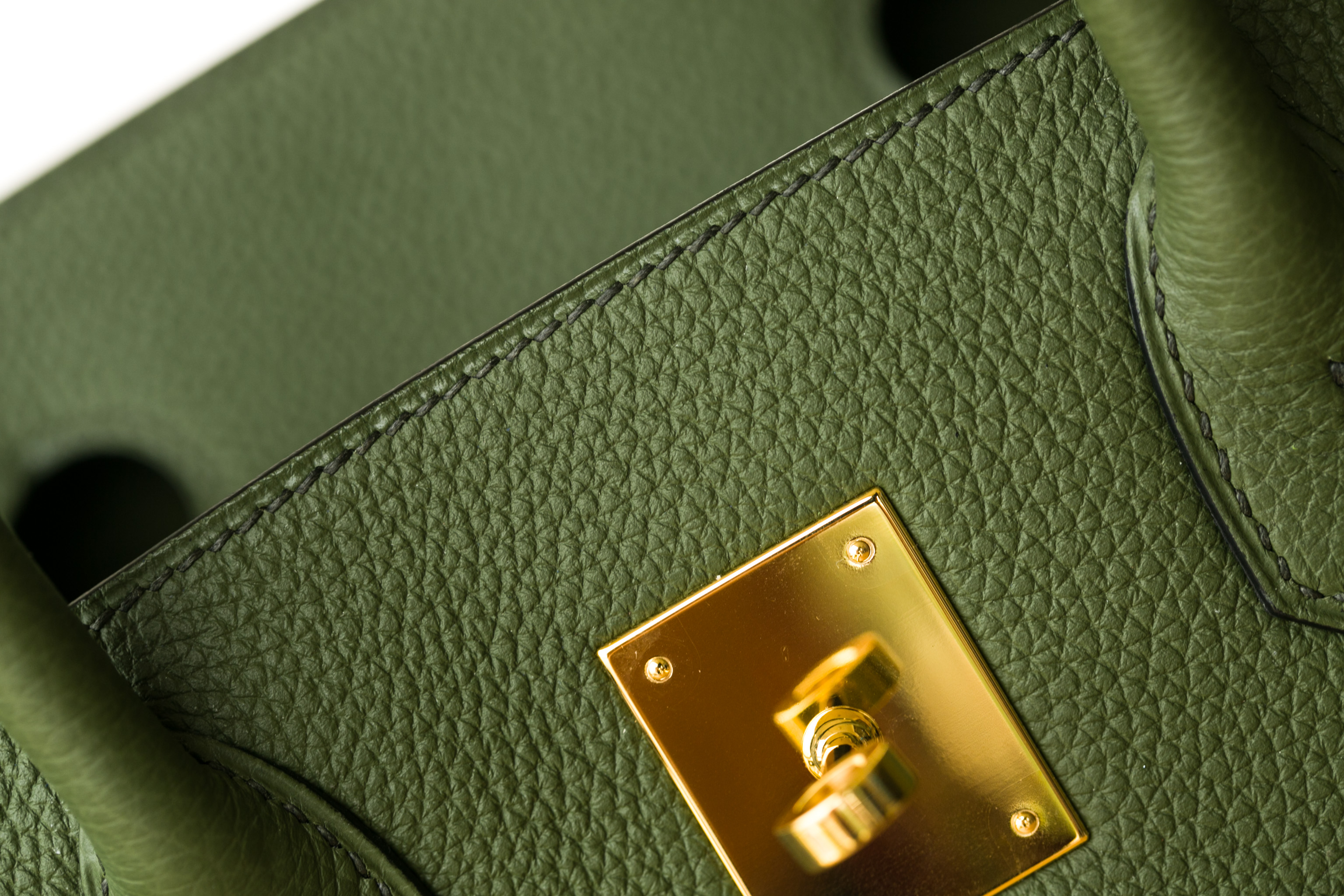 爱马仕Birkin30包价格 V6丛林绿原厂顶级togo牛皮铂金包