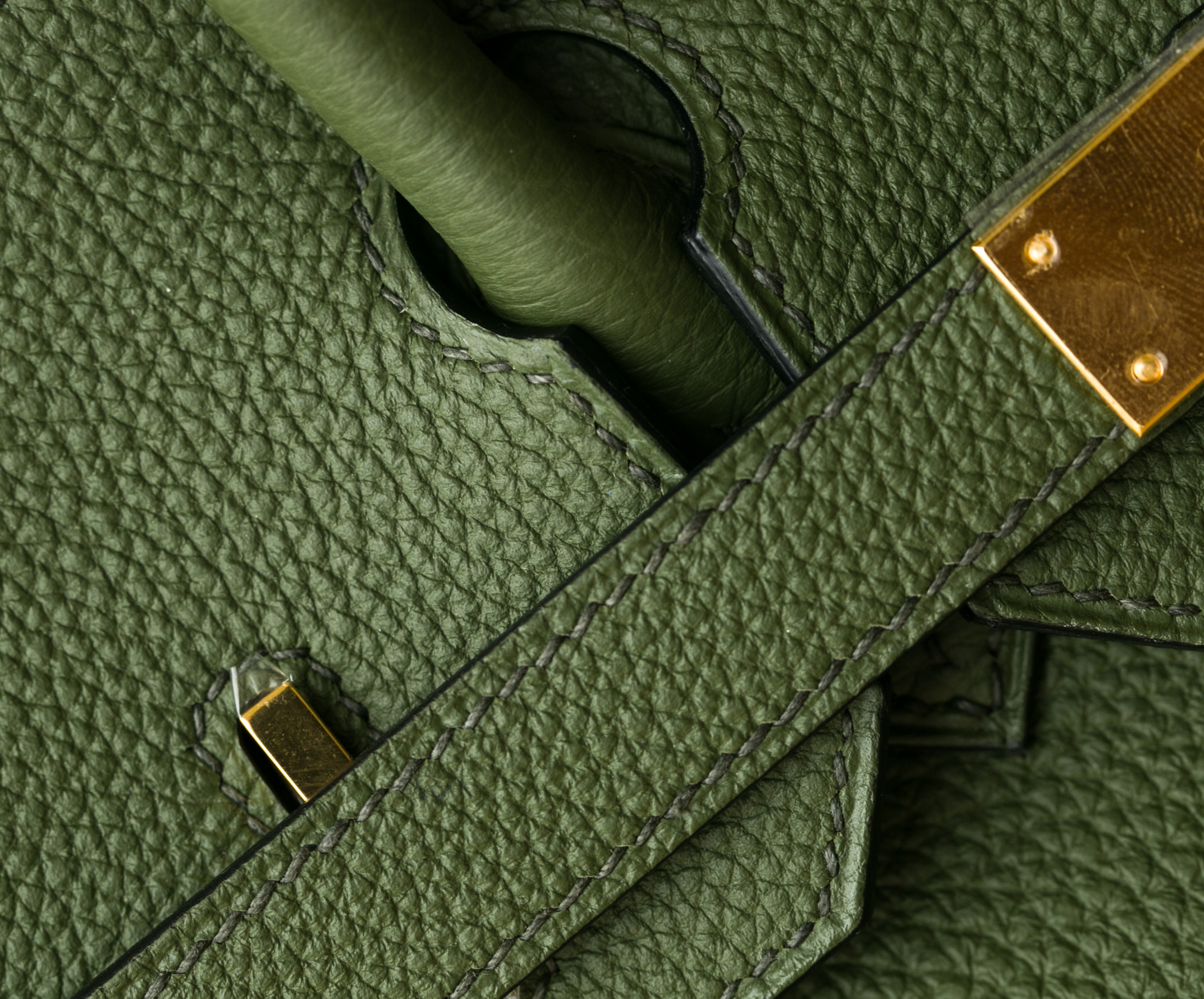 爱马仕Birkin30包价格 V6丛林绿原厂顶级togo牛皮铂金包