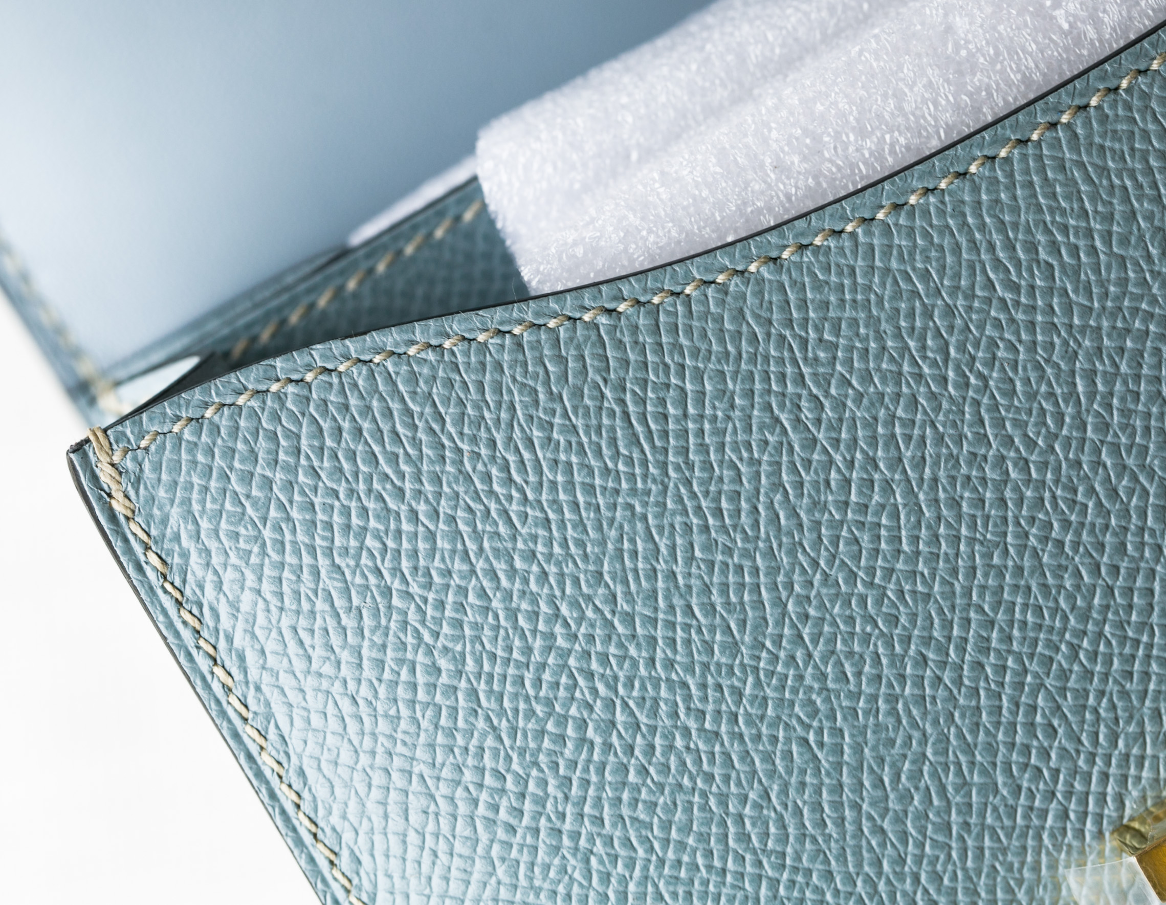爱马仕康斯坦包 Hermes Constance 24cm J7亚麻蓝原厂epsom牛皮