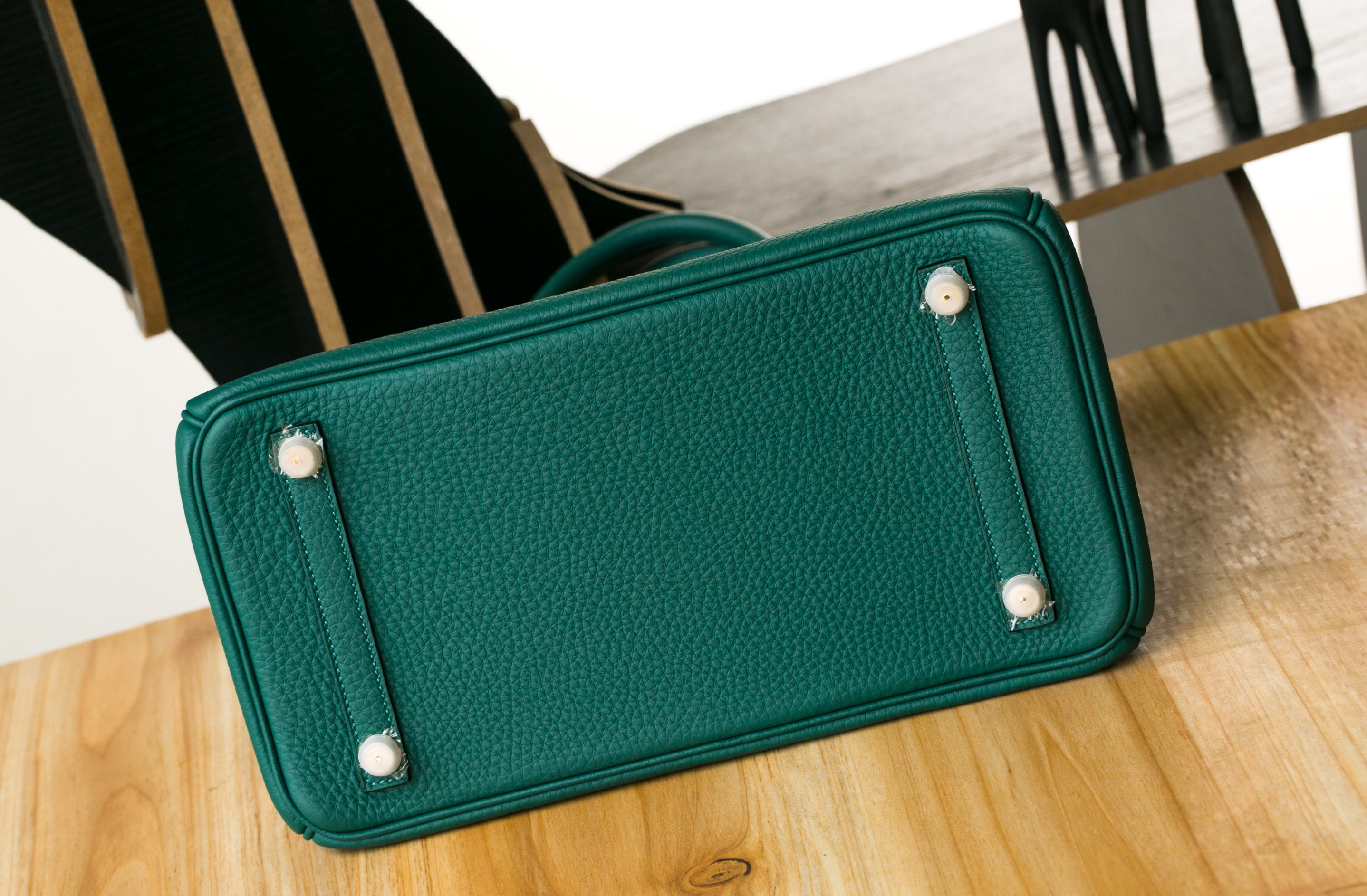 爱马仕女包 Hermes Birkin30cm Z6孔雀绿原厂顶级togo牛皮铂金包