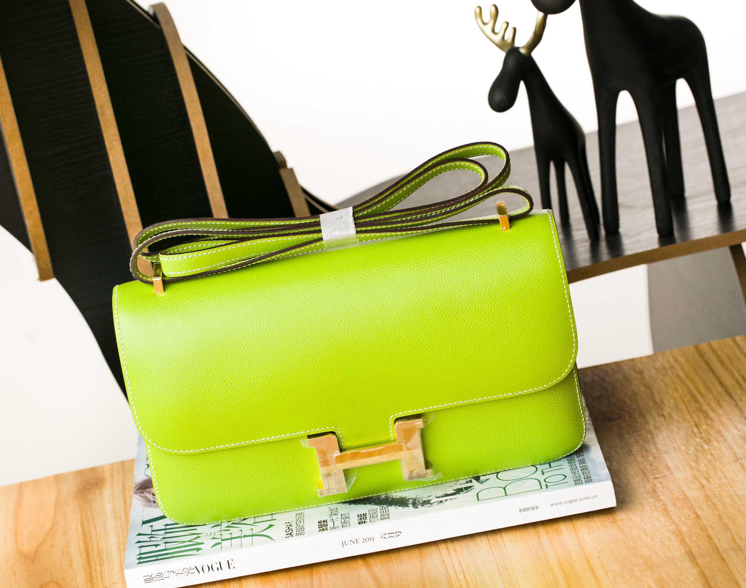 Hermes Constance 26cm 爱马仕6R奇异果绿进口epsom牛皮空姐包