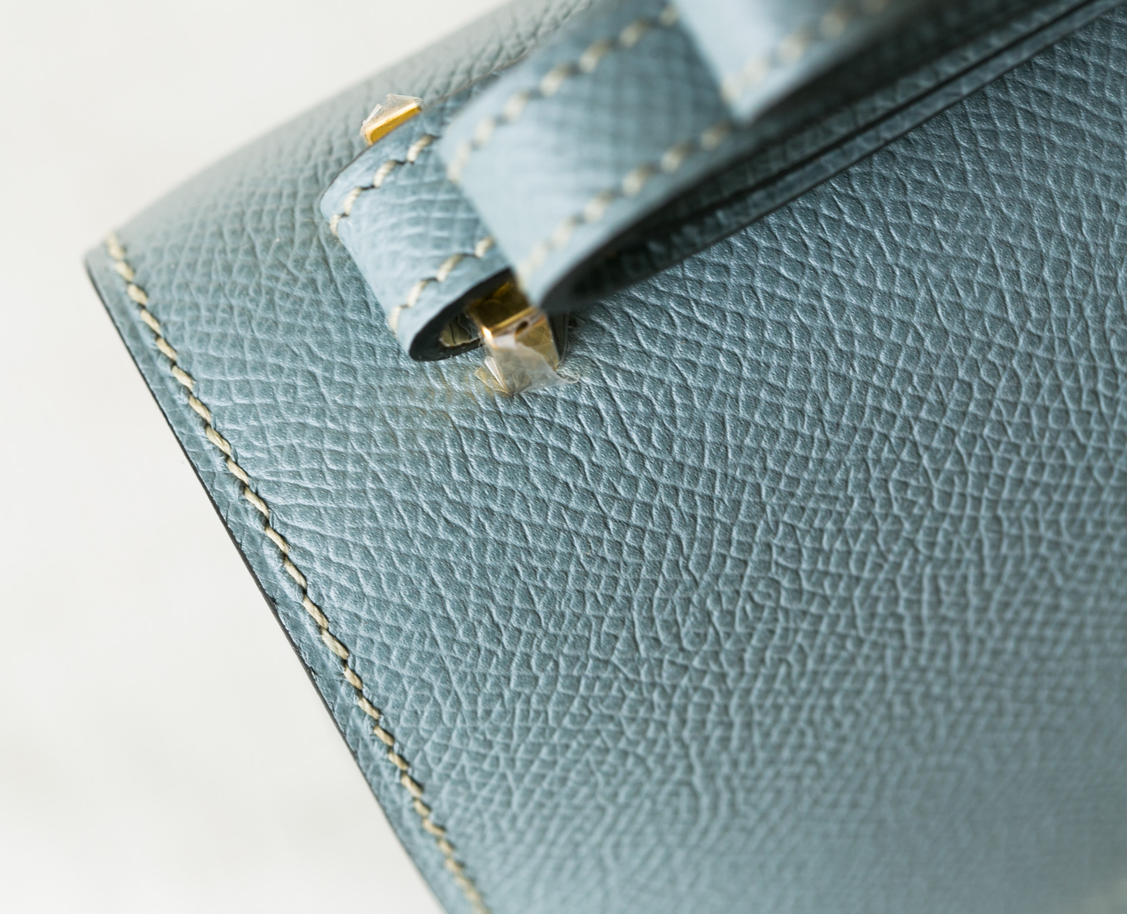 爱马仕康斯坦包 Hermes Constance 24cm J7亚麻蓝原厂epsom牛皮