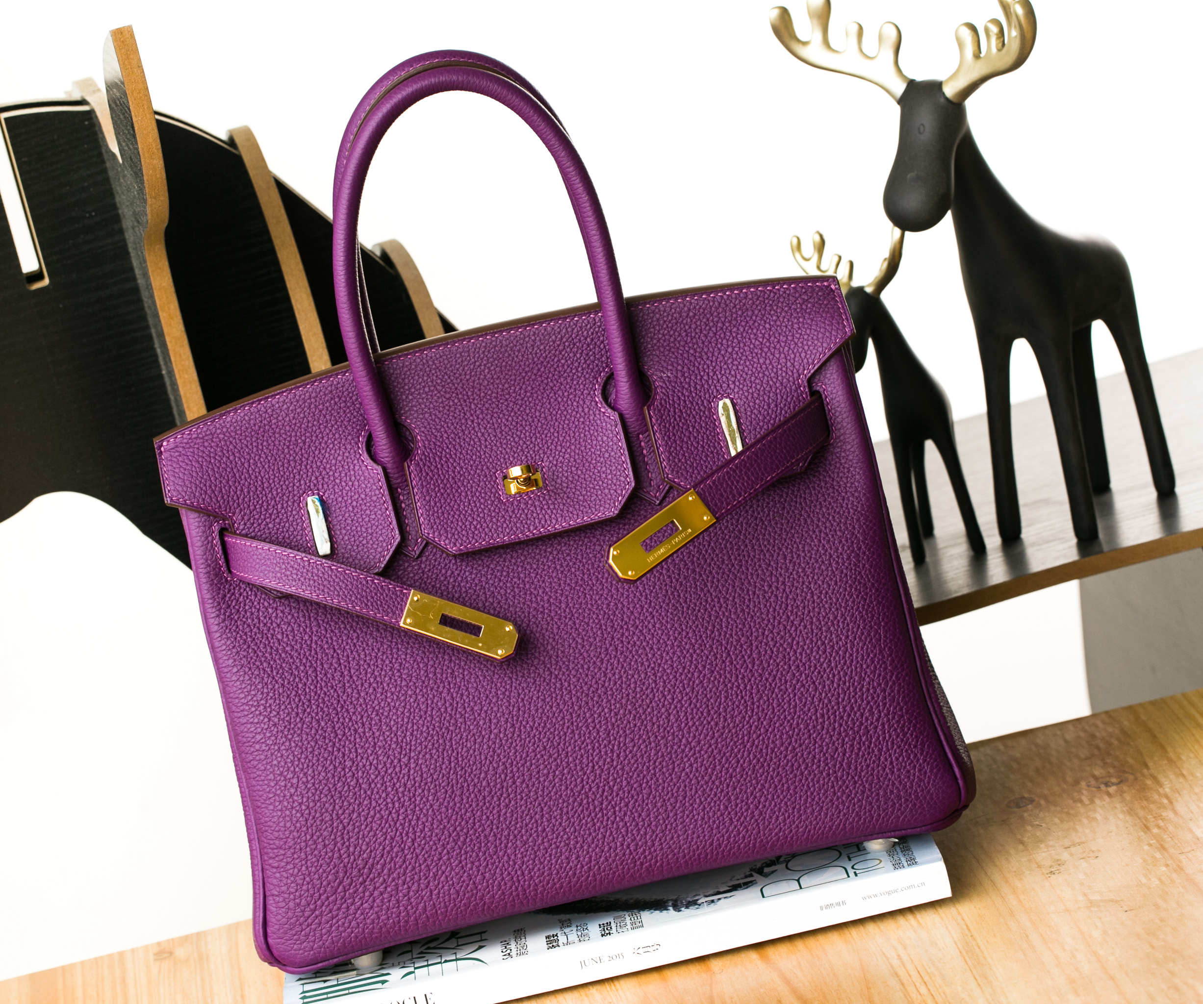Hermes Birkin 25CM P9海葵紫 Togo皮 金扣银扣现货