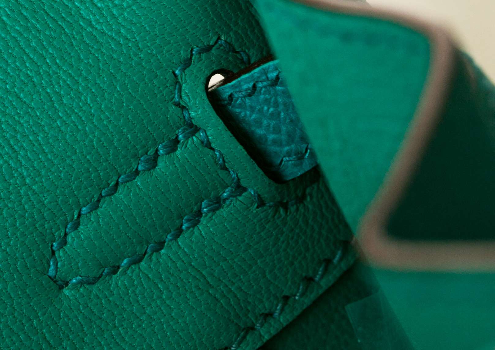 爱马仕Birkin包价格 Hermes 7V湖水绿原厂epsom牛皮铂金包25cm