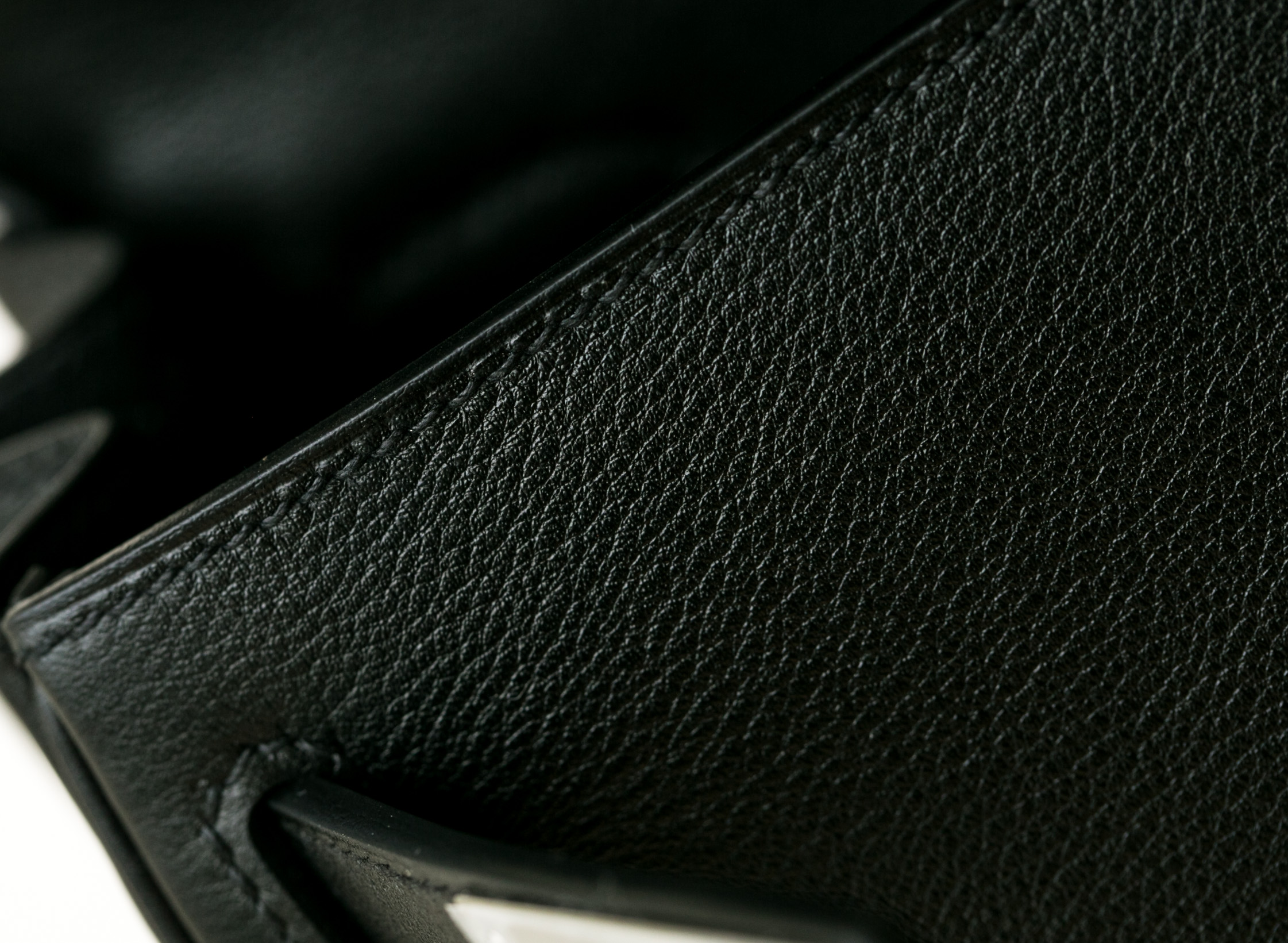 Hermes Kelly 28cm 爱马仕89黑色原厂swift牛皮凯莉包 银扣