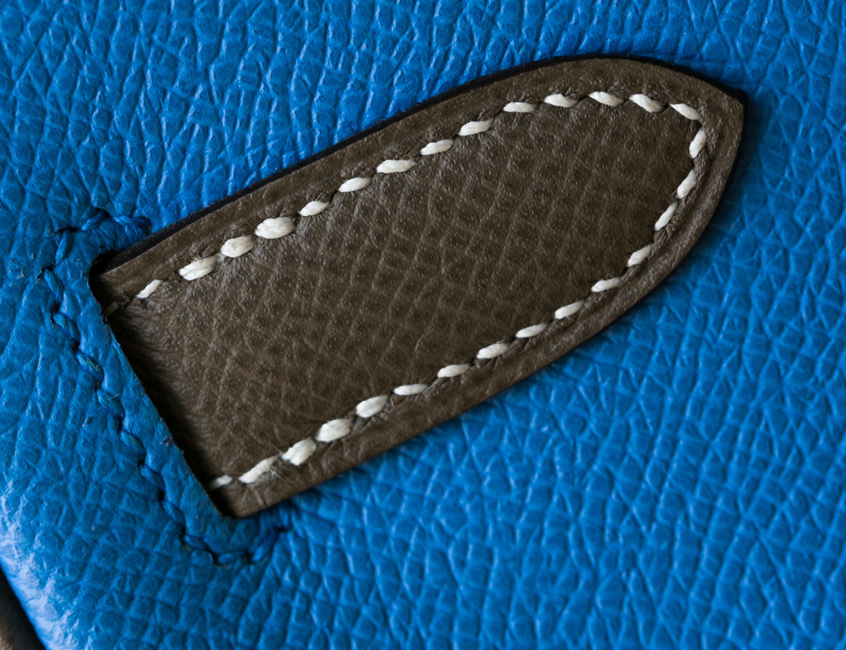 爱马仕Birkin包包 Hermes天堂蓝拼大象灰原厂epsom牛皮铂金包30cm