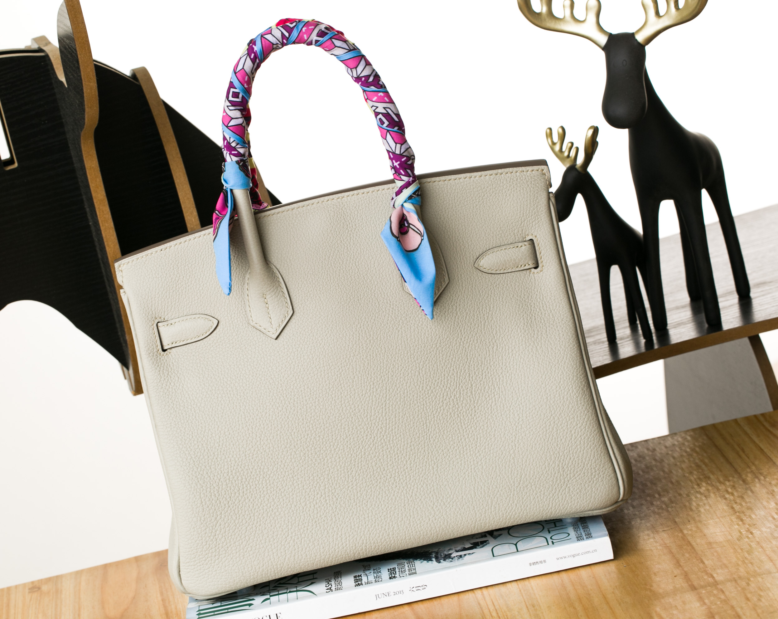 Hermes爱马仕铂金包 1F珍珠灰原厂顶级togo牛皮Birkin30cm