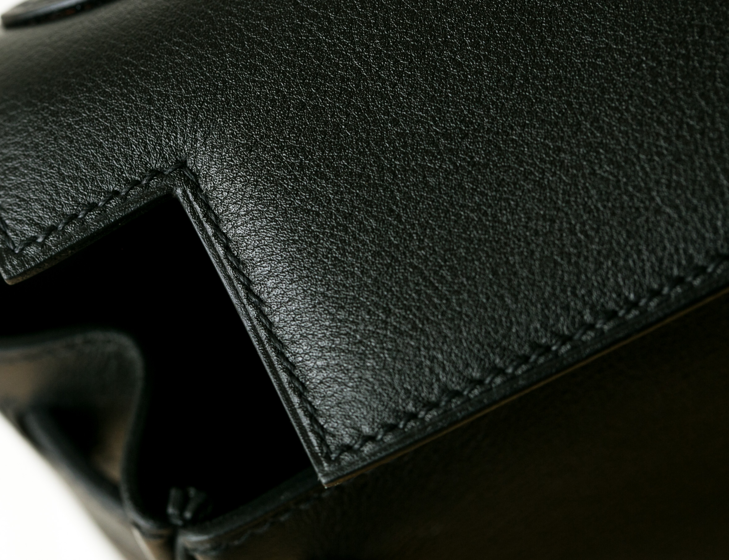 Hermes Kelly 28cm 爱马仕89黑色原厂swift牛皮凯莉包 银扣