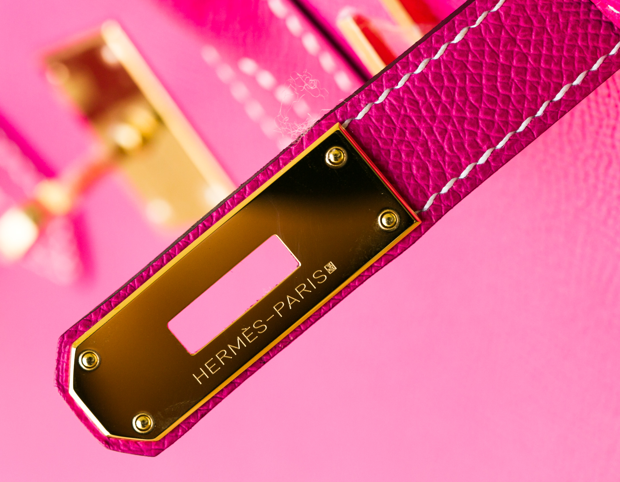 Hermes包包官网 爱马仕梅红原厂顶级epsom牛皮Birkin30铂金包