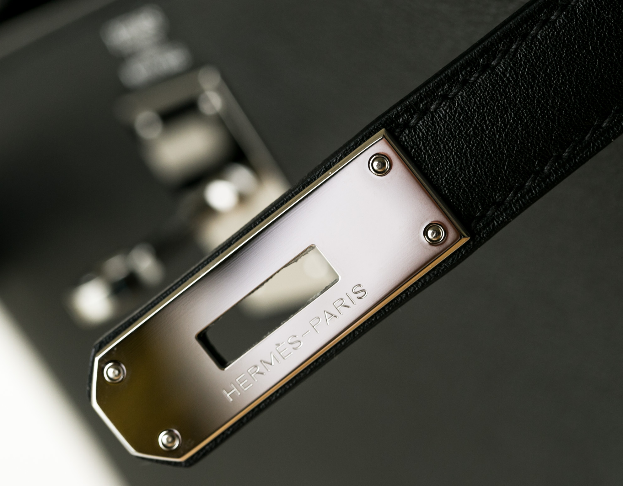 Hermes Kelly 28cm 爱马仕89黑色原厂swift牛皮凯莉包 银扣