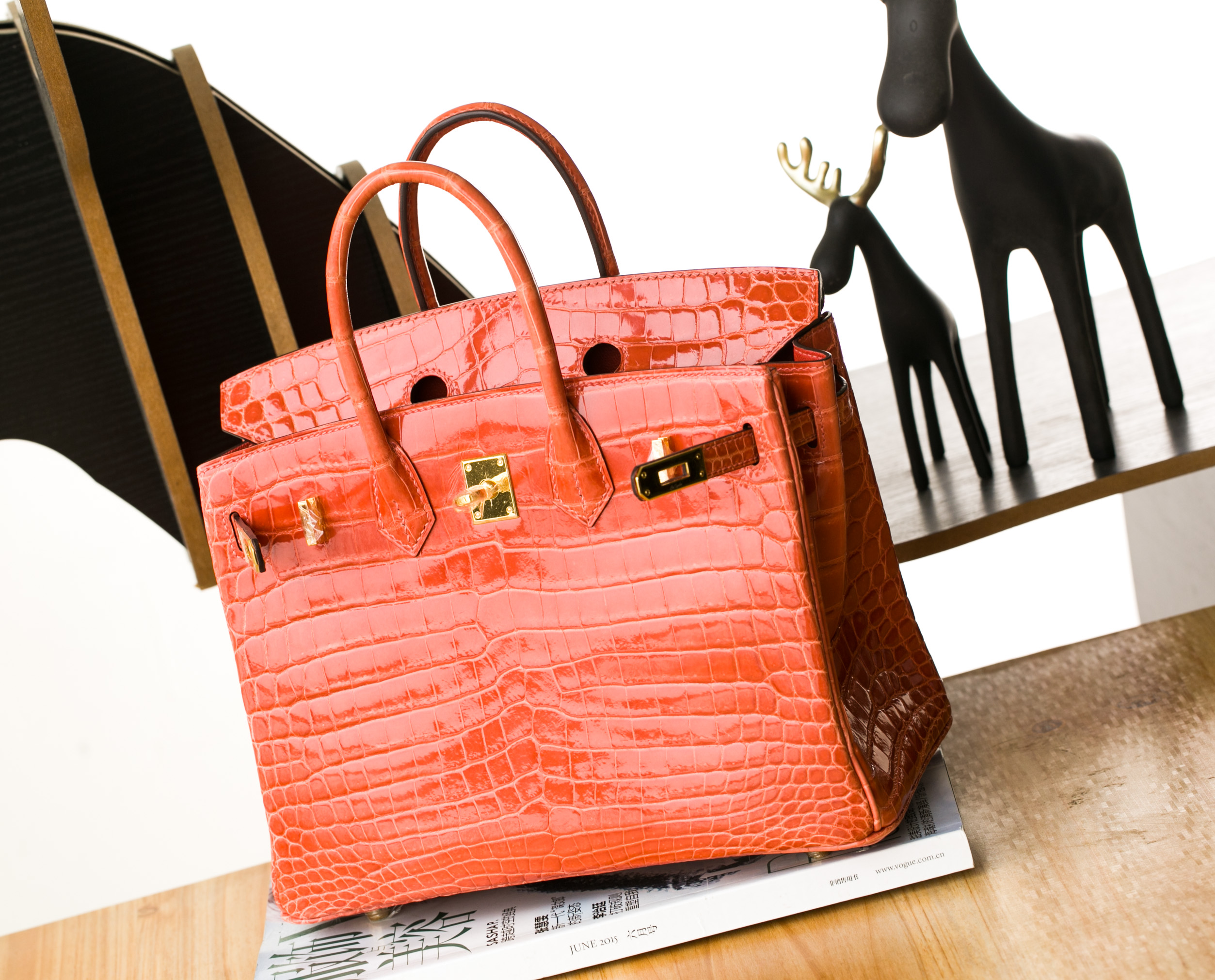 爱马仕铂金包价格 Hermes Birkin30cm 橙色原厂顶级鳄鱼皮铂金包