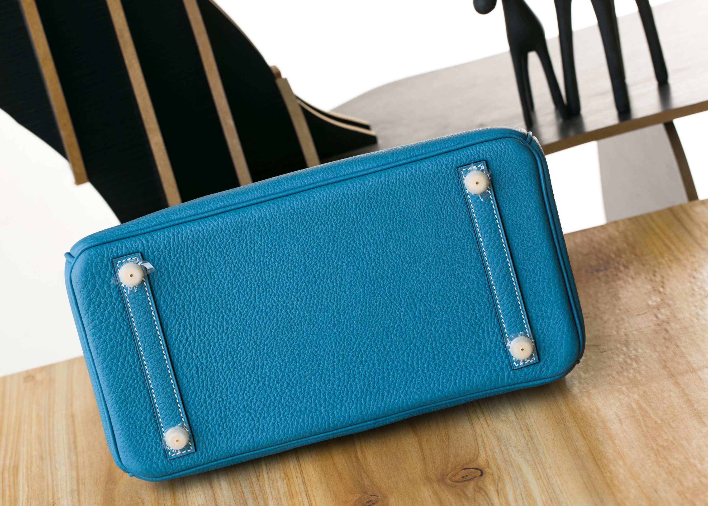 爱马仕Birkin 30CM 老工匠系列 75牛仔蓝 银扣 Togo小牛皮