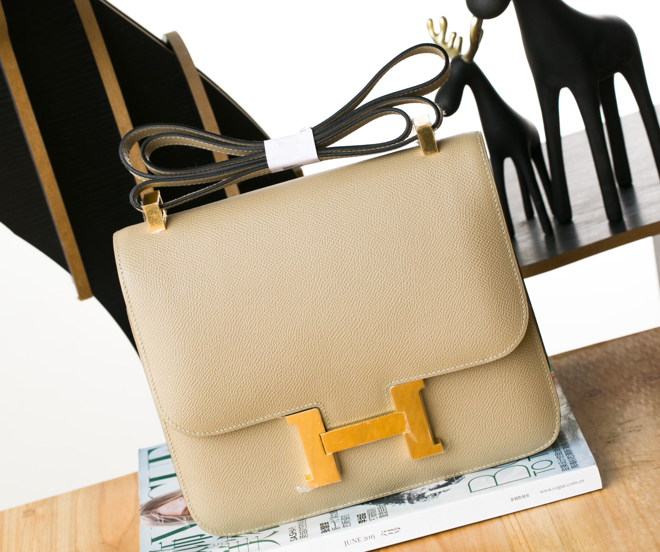 爱马仕康斯坦包 Hermes CK81斑鸠灰进口epsom牛皮Constance24cm