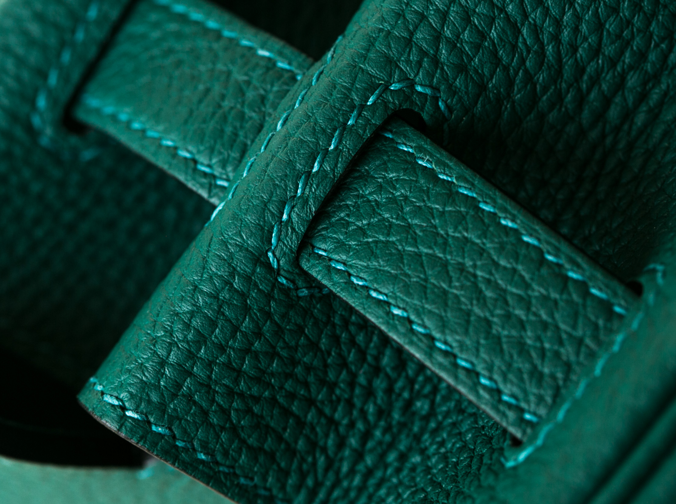 爱马仕女包 Hermes Birkin30cm Z6孔雀绿原厂顶级togo牛皮铂金包