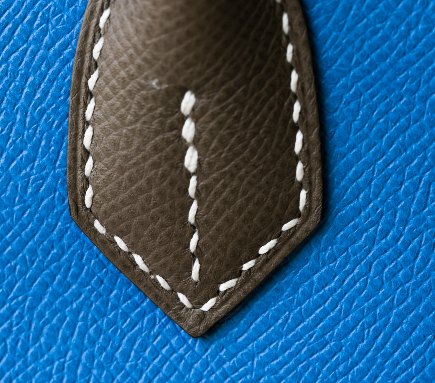 爱马仕Birkin包包 Hermes天堂蓝拼大象灰原厂epsom牛皮铂金包30cm