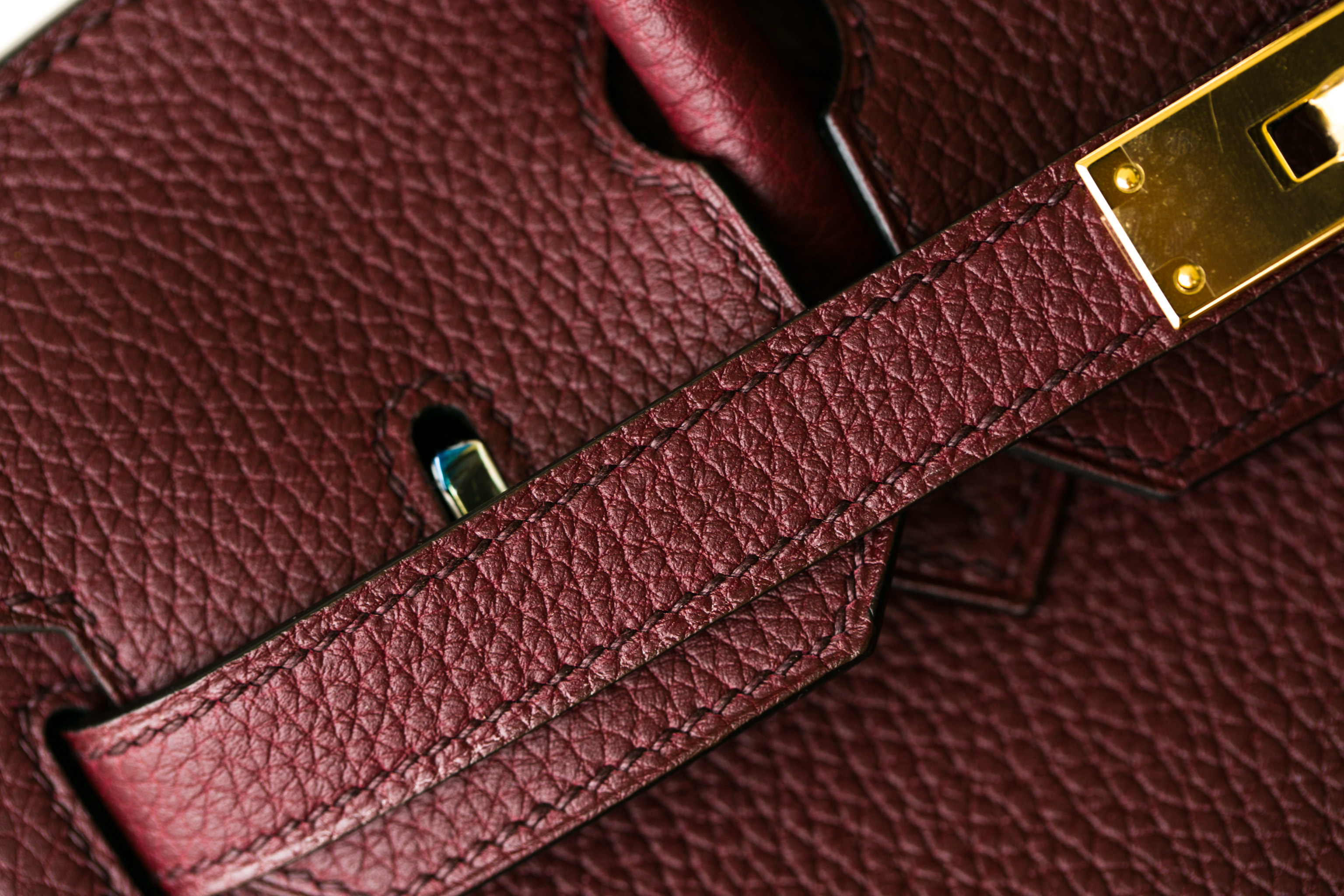Hermes Birkin30cm 爱马仕CK55爱马仕红 原厂togo牛皮铂金包 金扣