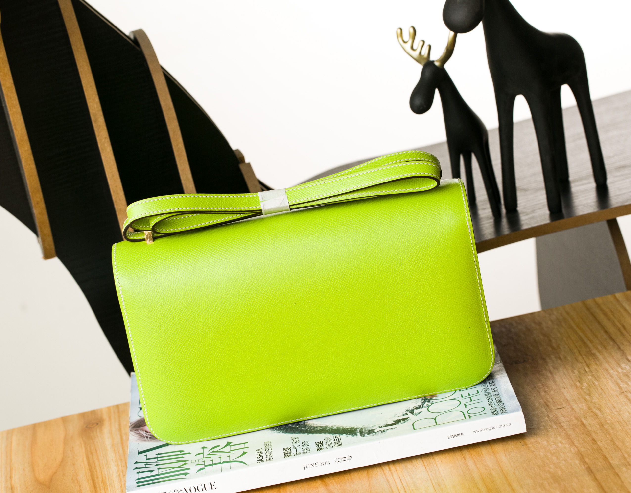 Hermes Constance 26cm 爱马仕6R奇异果绿进口epsom牛皮空姐包