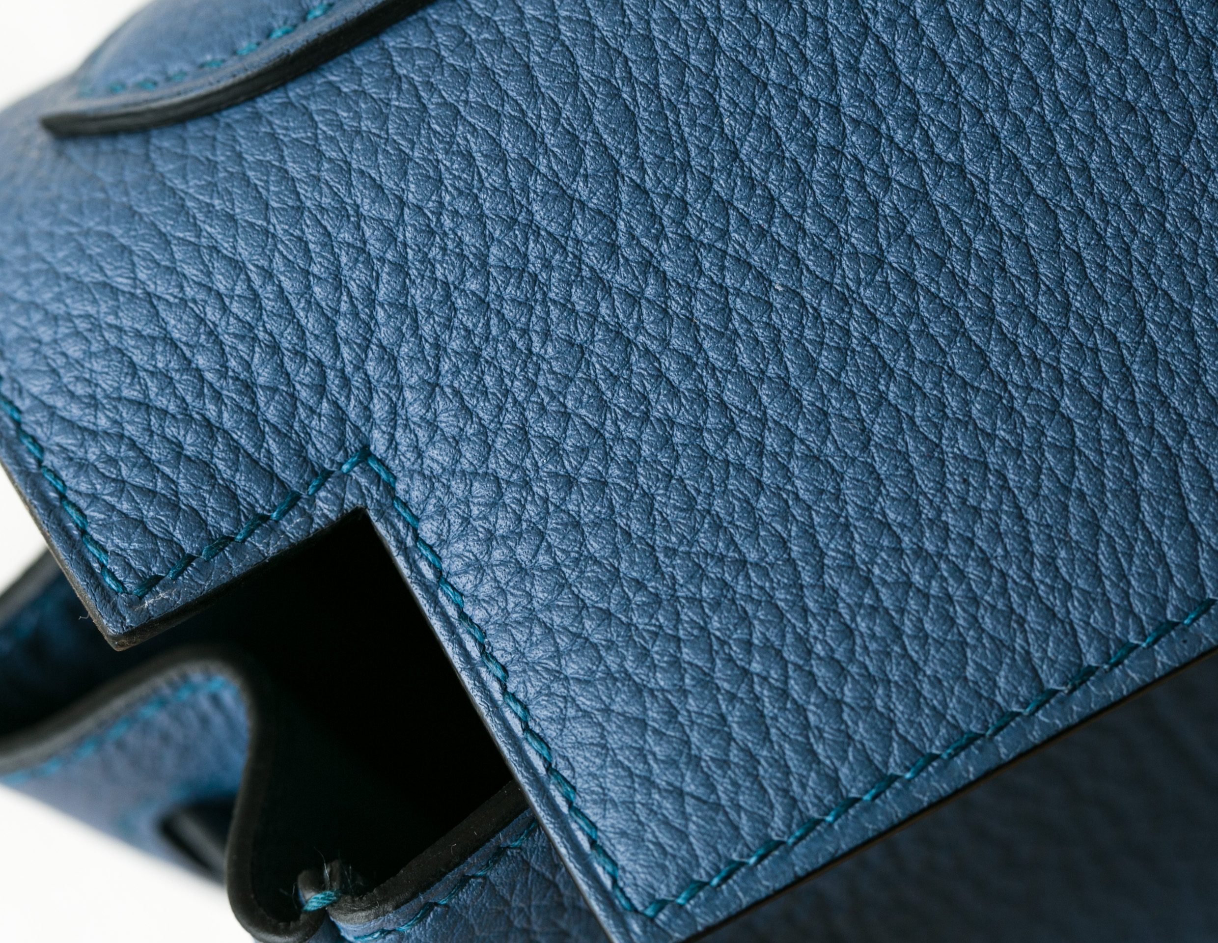 爱马仕Kelly包价格 Hermes 2R玛瑙蓝原厂togo牛皮凯莉包28cm 银扣