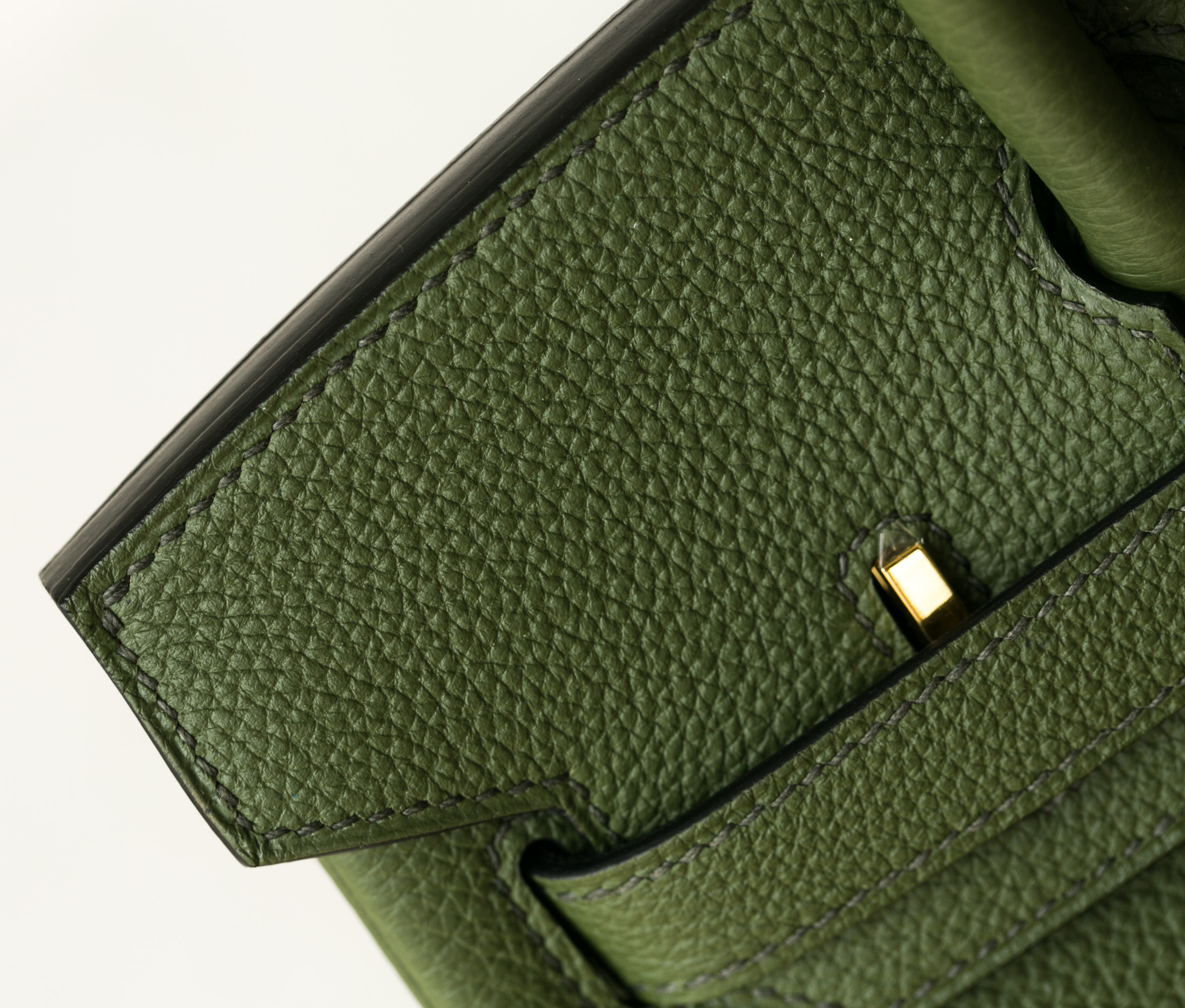爱马仕Birkin30包价格 V6丛林绿原厂顶级togo牛皮铂金包