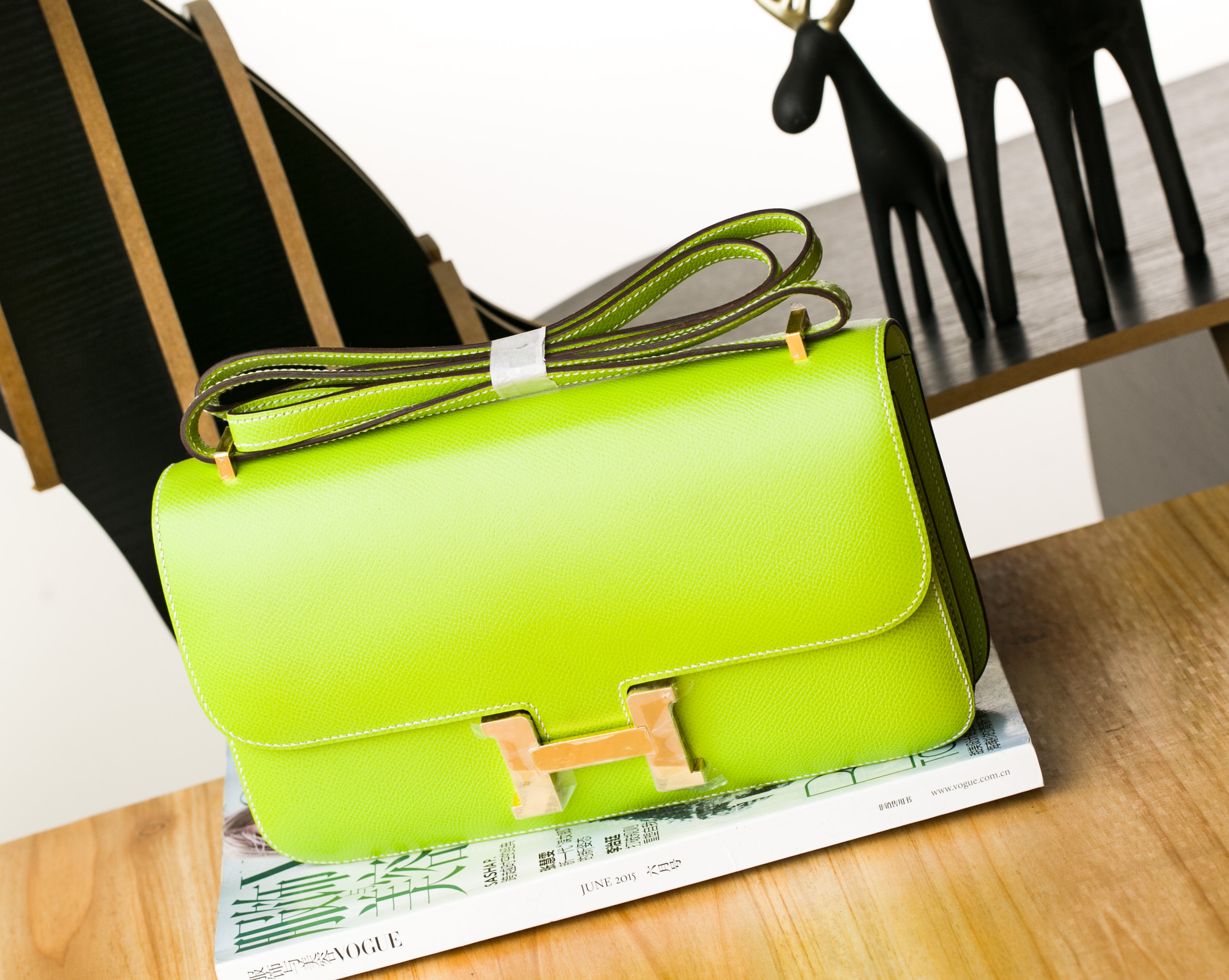 Hermes Constance 26cm 爱马仕6R奇异果绿进口epsom牛皮空姐包