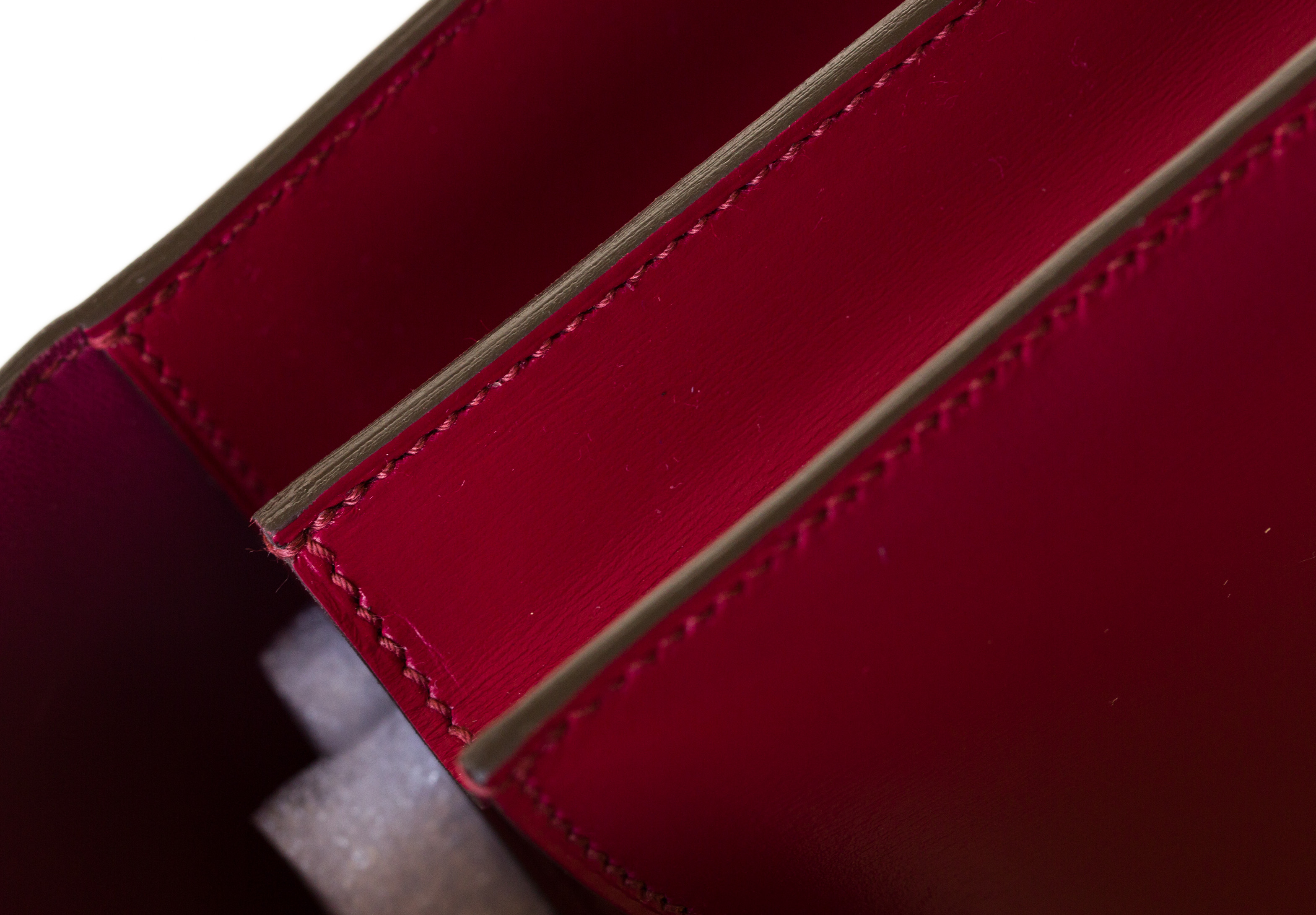 爱马仕空姐包 Hermes Constance 24cm B5宝石红进口顶级box牛皮 金扣
