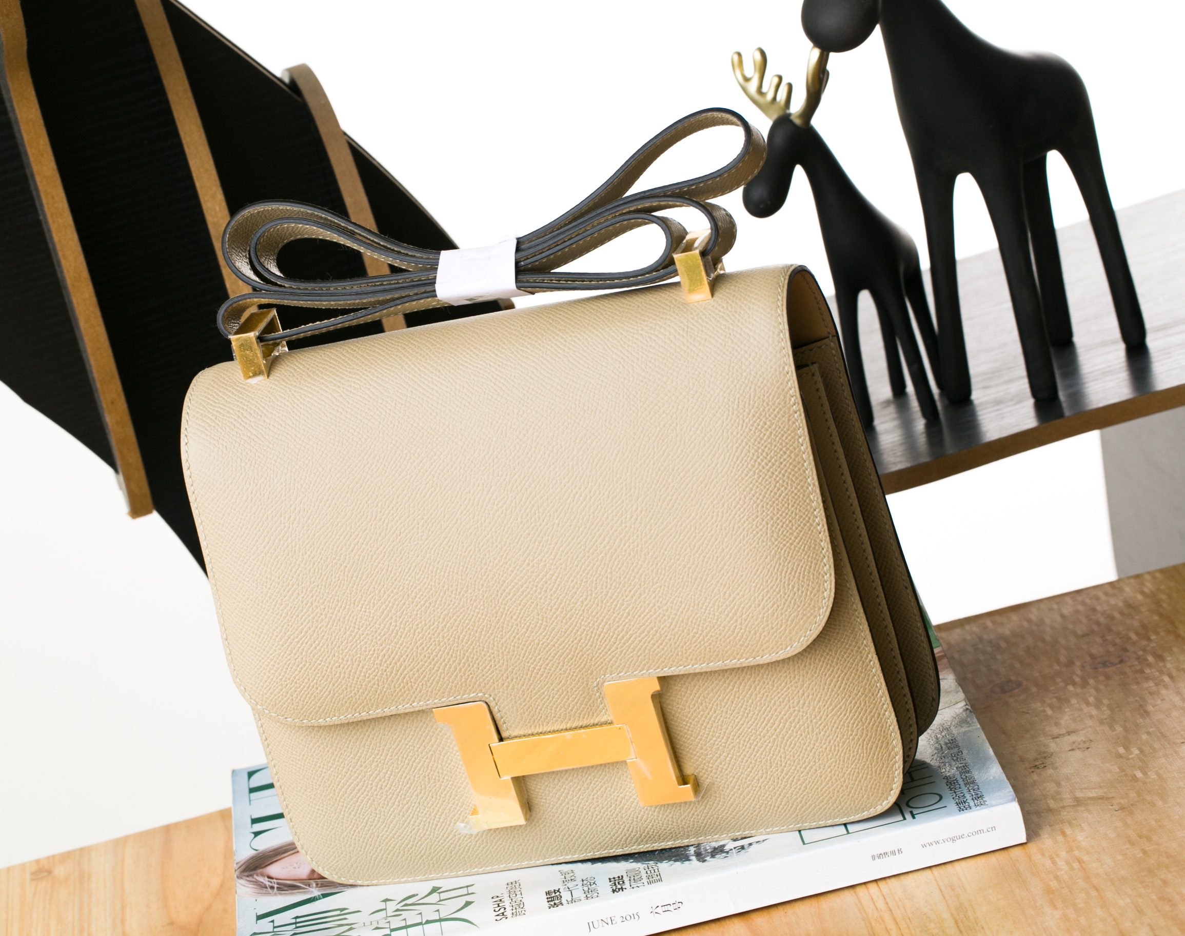 爱马仕康斯坦包 Hermes CK81斑鸠灰进口epsom牛皮Constance24cm