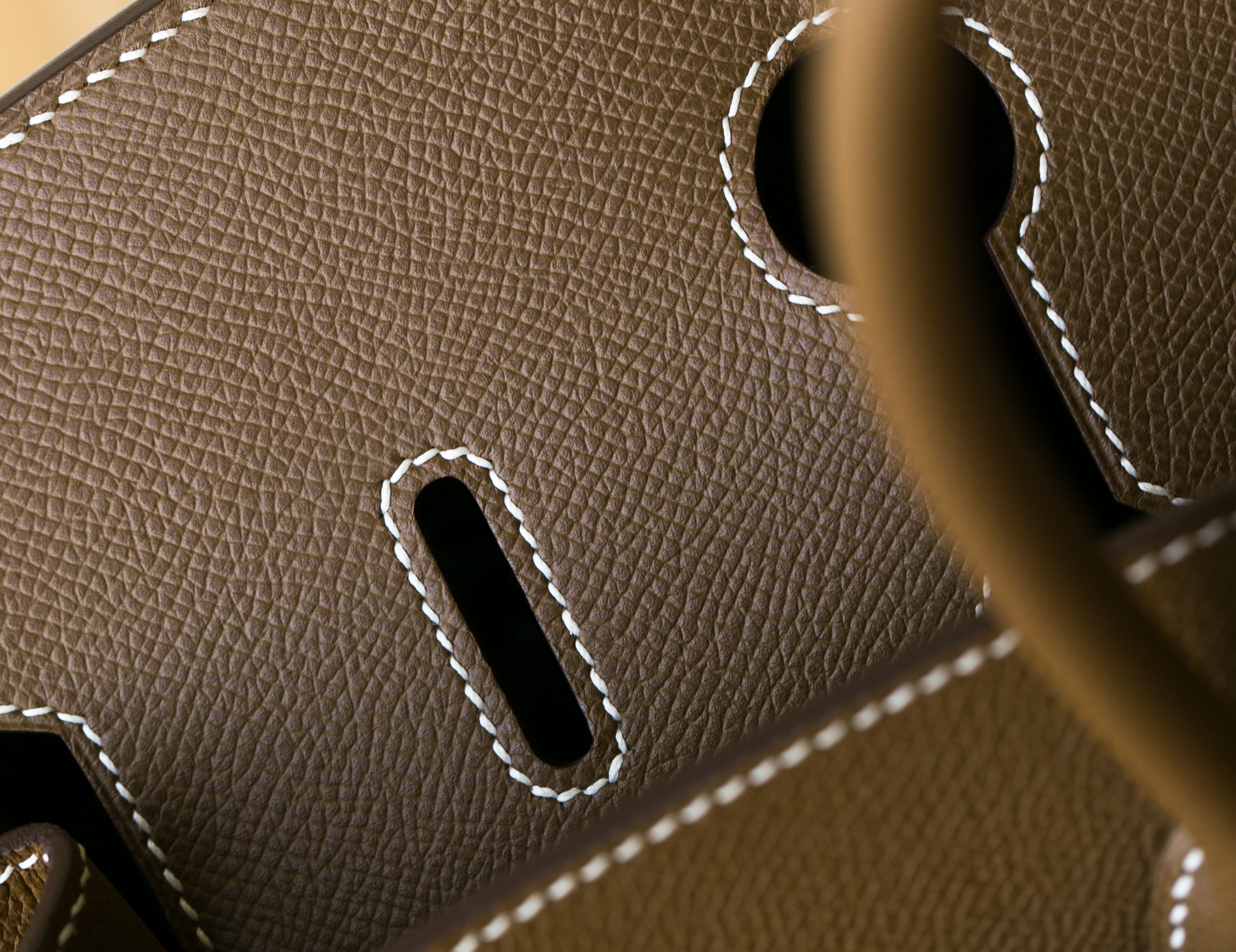 爱马仕铂金包新款 Hermes干邑棕原厂epsom牛皮Birkin35cm 金扣