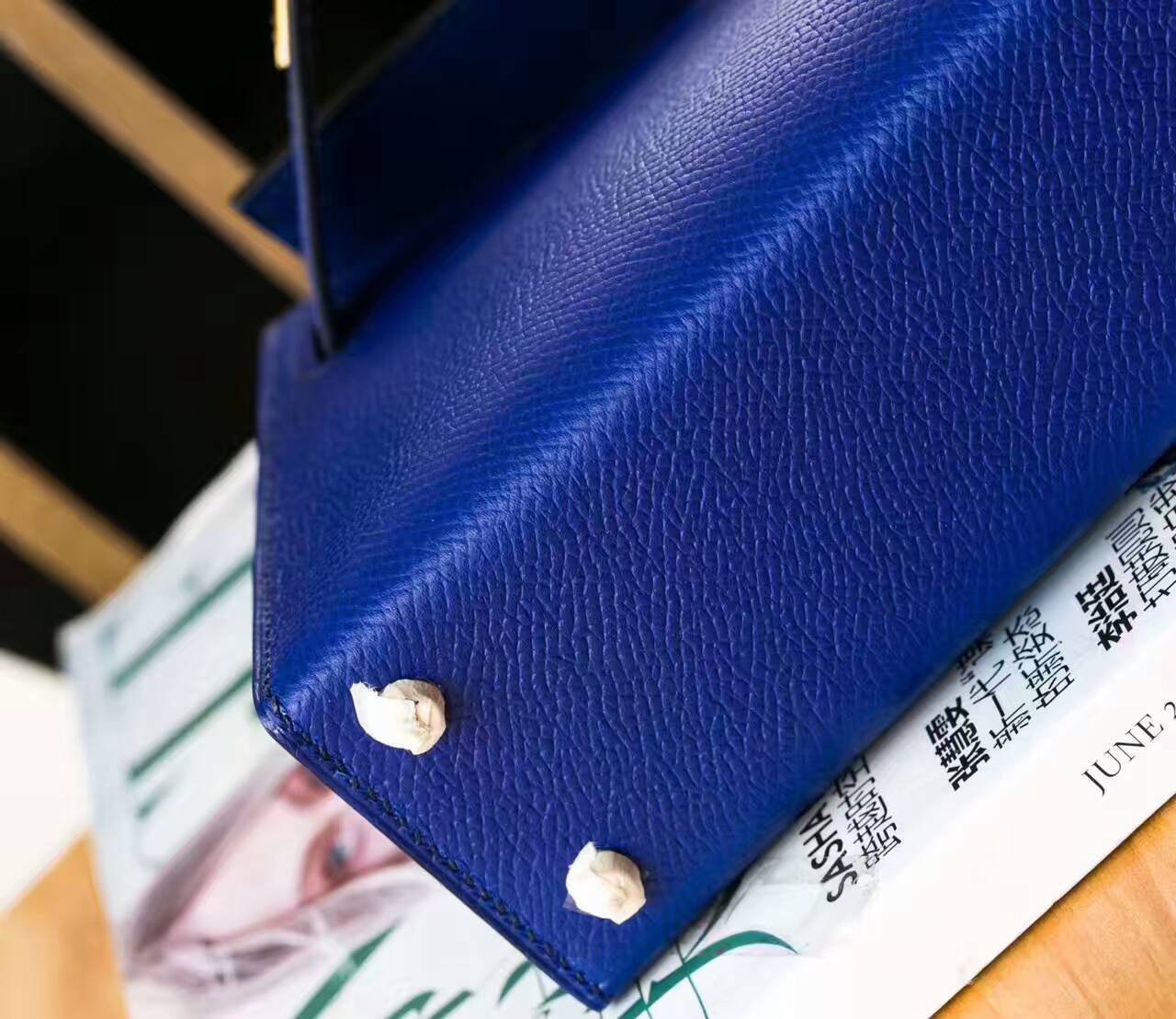 Hermes Minikelly 18cm 爱马仕7T电光蓝原厂epsom牛皮迷你凯莉包2代