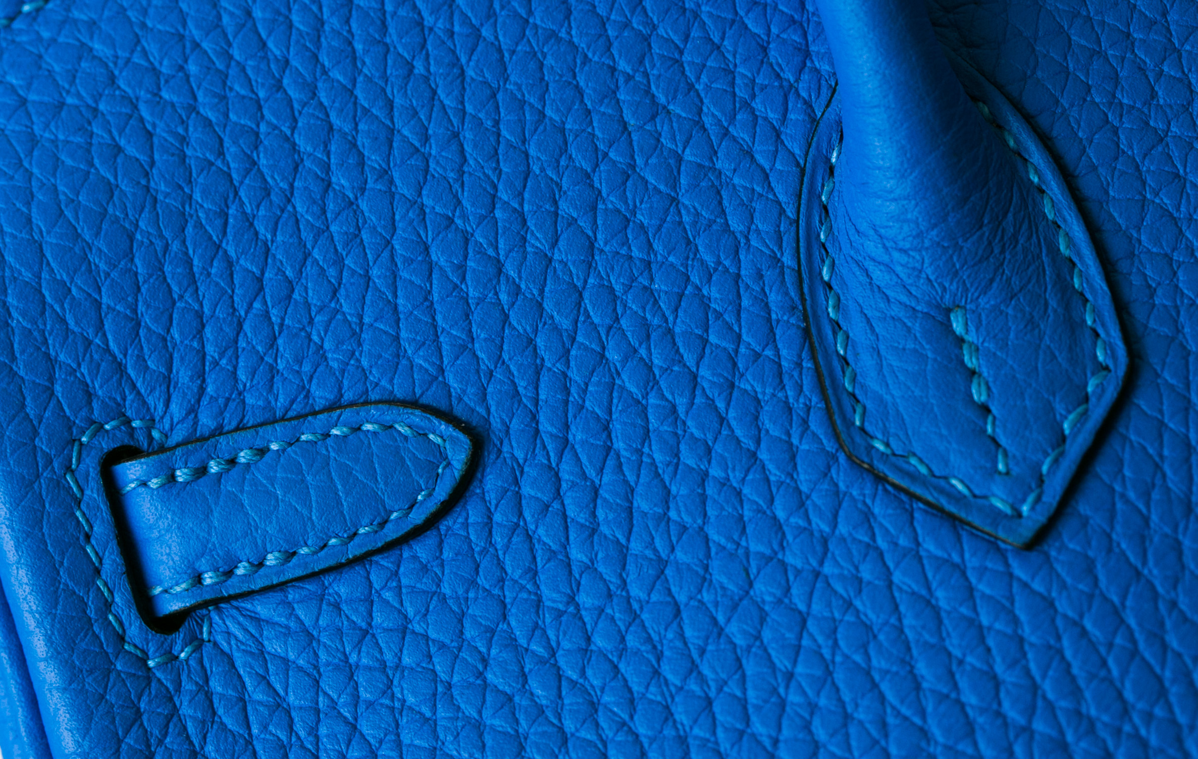 爱马仕Birkin包包 Hermes T7水妖蓝原厂TC牛皮铂金包25cm