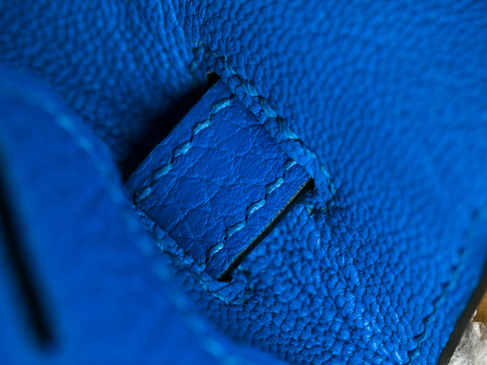 爱马仕Birkin包包 Hermes T7水妖蓝原厂TC牛皮铂金包25cm