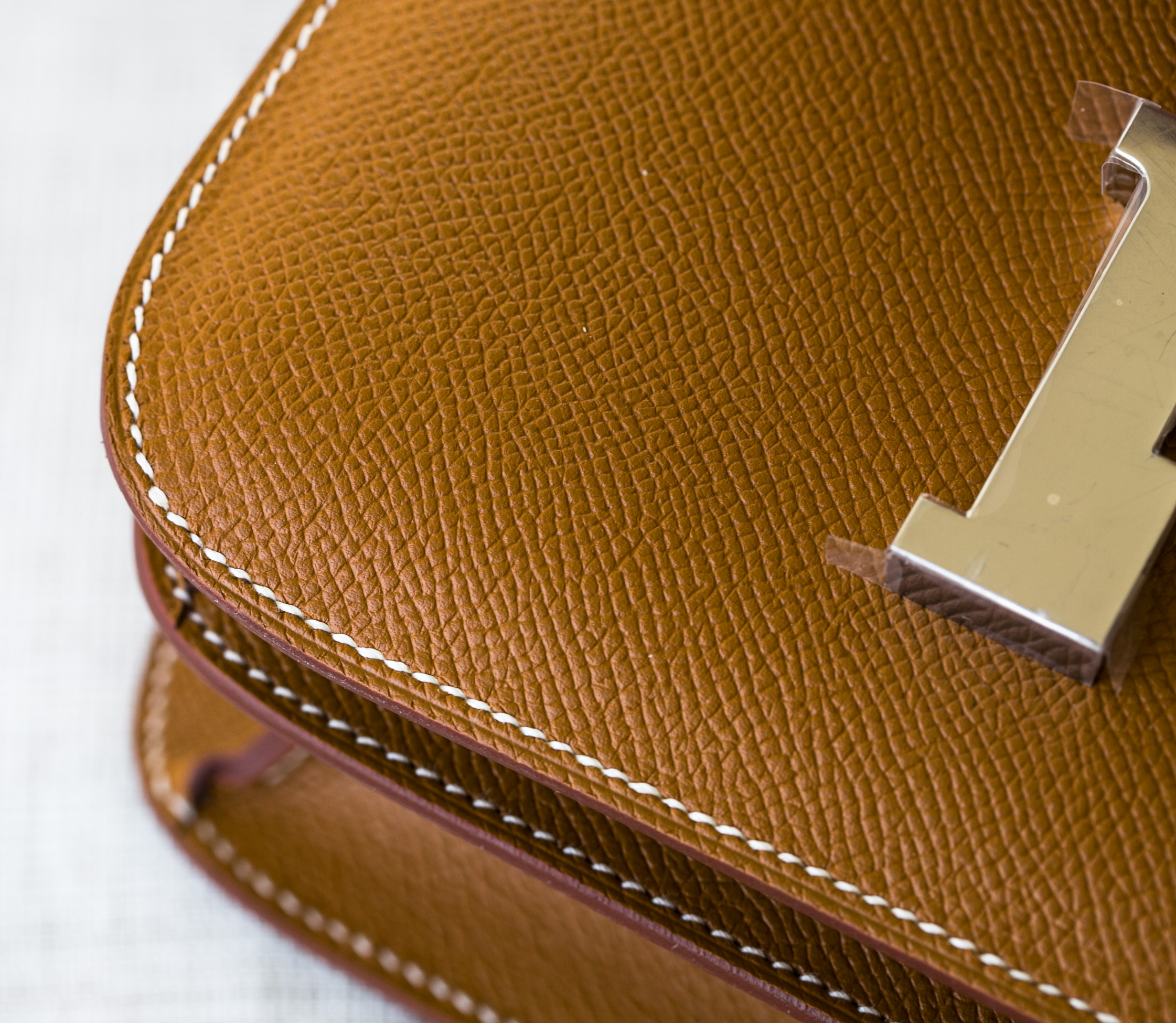 Hermes Constance 24cm 爱马仕CK37金色原厂epsom牛皮空姐包 银扣