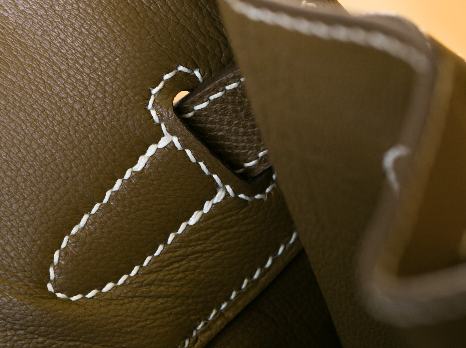 爱马仕铂金包新款 Hermes干邑棕原厂epsom牛皮Birkin35cm 金扣