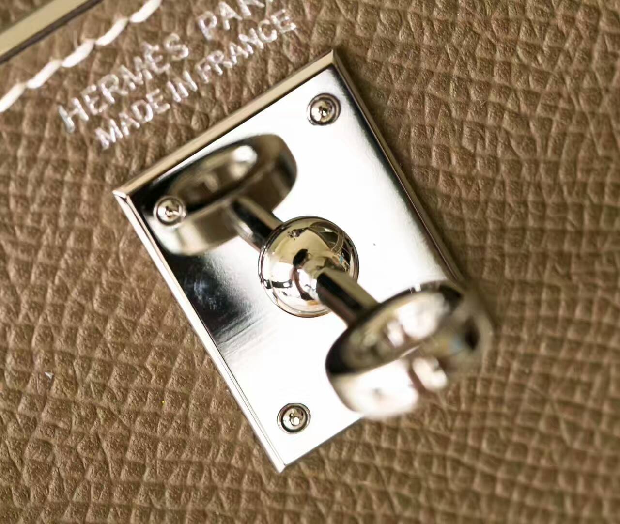 爱马仕迷你凯莉包 Hermes Minikelly 19cm CK18大象灰原厂epsom牛皮