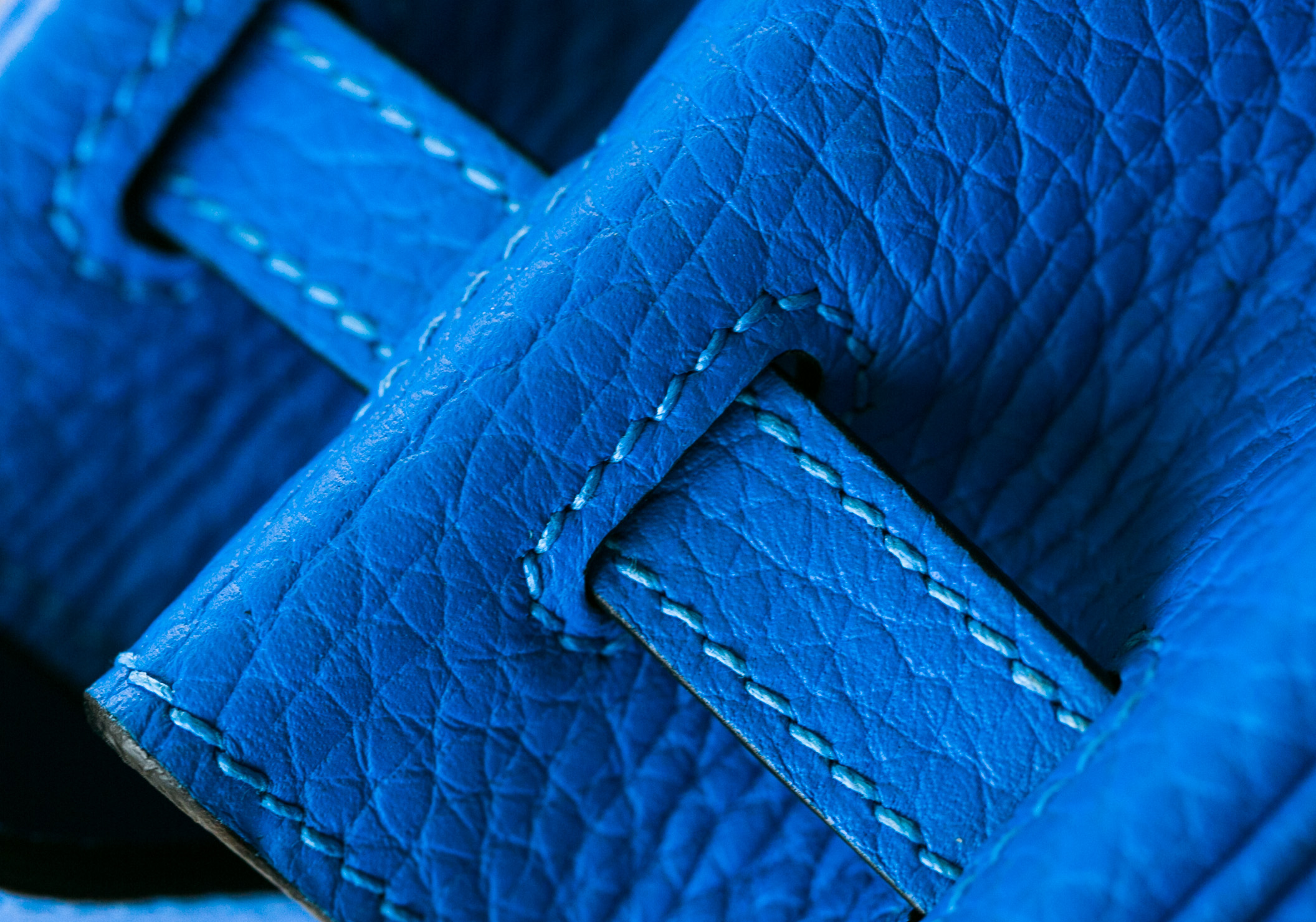 爱马仕Birkin包包 Hermes T7水妖蓝原厂TC牛皮铂金包25cm