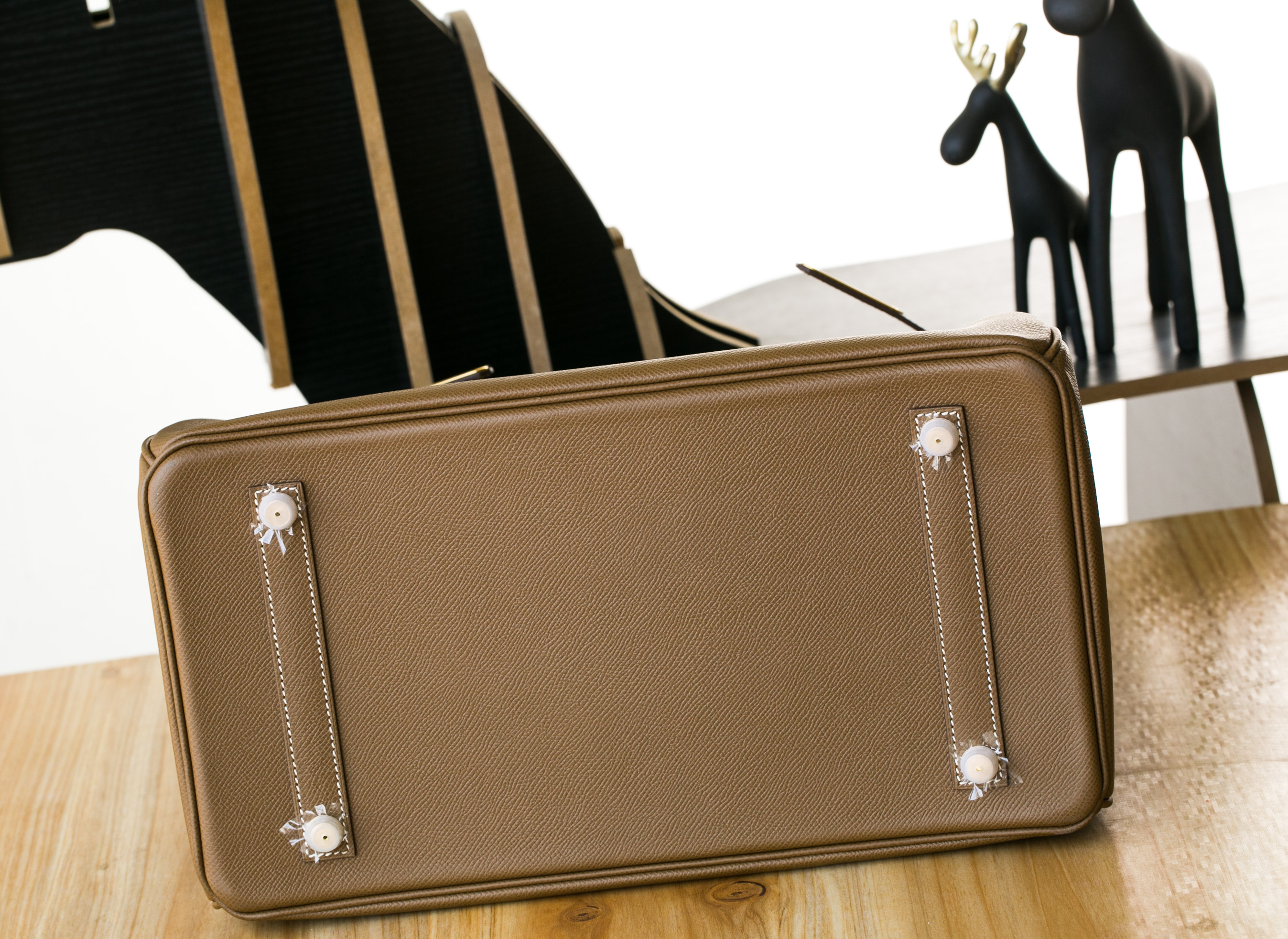 爱马仕铂金包新款 Hermes干邑棕原厂epsom牛皮Birkin35cm 金扣