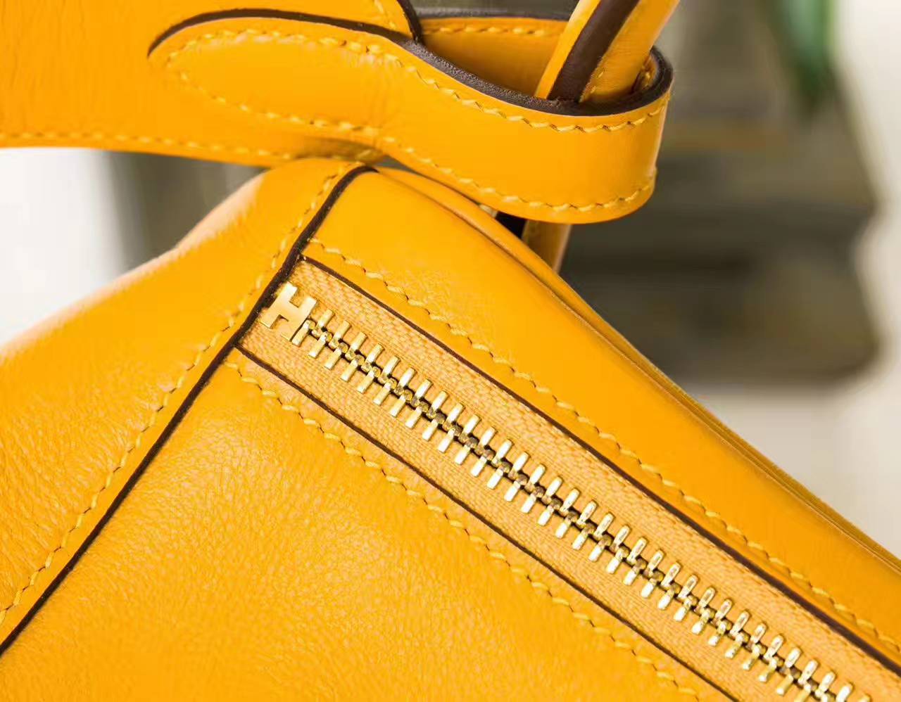 Hermes Lindy 30cm 爱马仕琳迪包 9V太阳黄原厂swift牛皮 金扣
