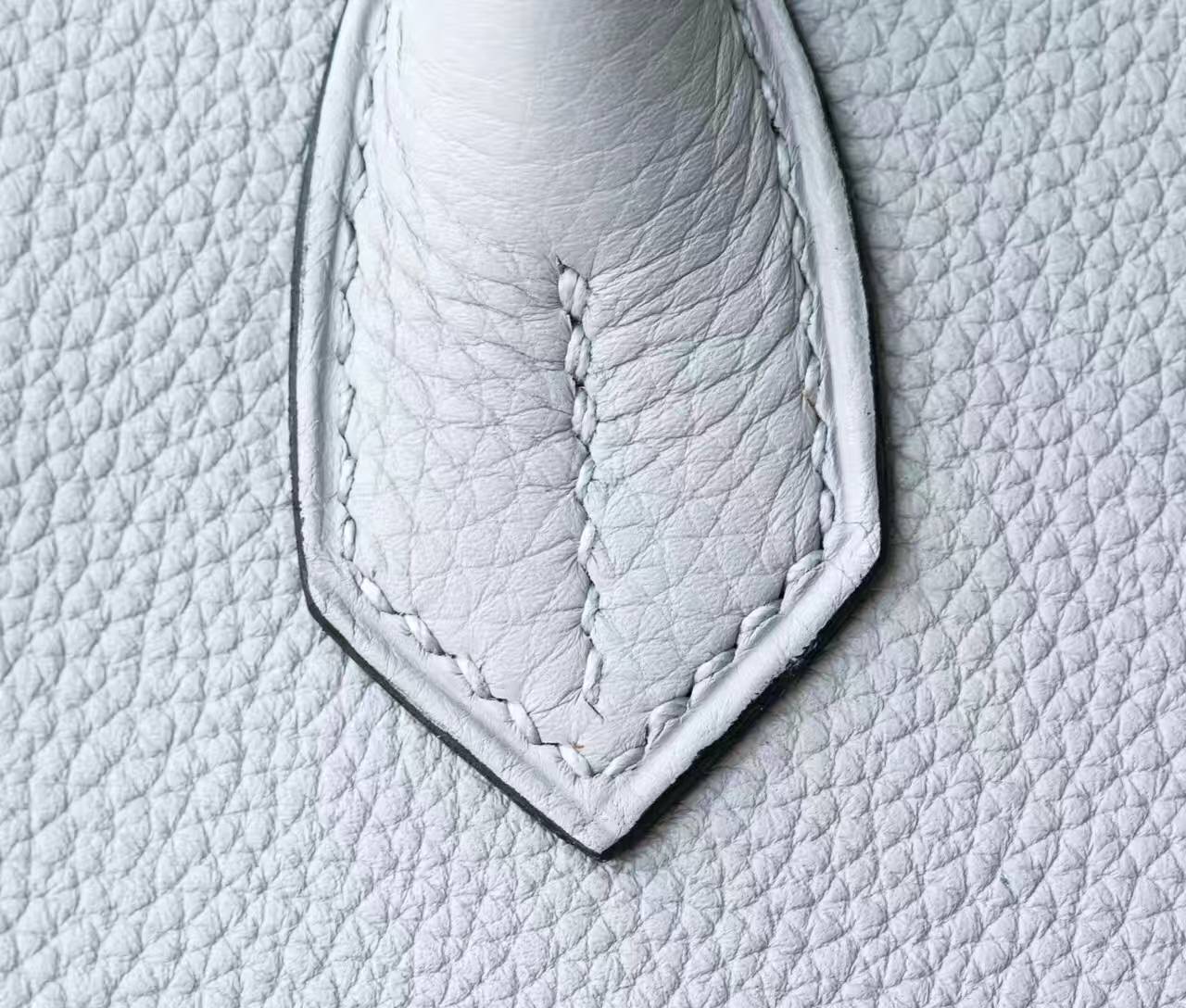 爱马仕Birkin女包 Hermes 海鸥灰拼玛瑙蓝原厂togo皮铂金包30cm