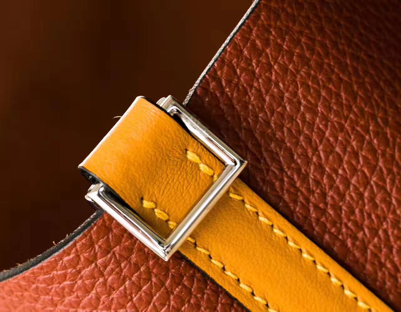 爱马仕水桶包 Hermes Picotin 22cm 菜篮子包C古铜色拼9V太阳黄