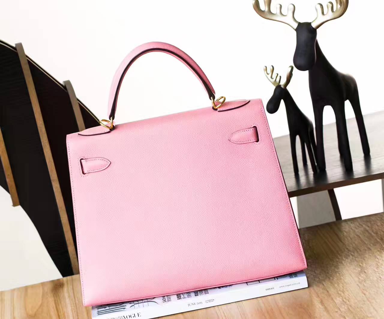 爱马仕凯莉包新款 Hermes 1Q奶昔粉原厂epsom牛皮Kelly 28cm