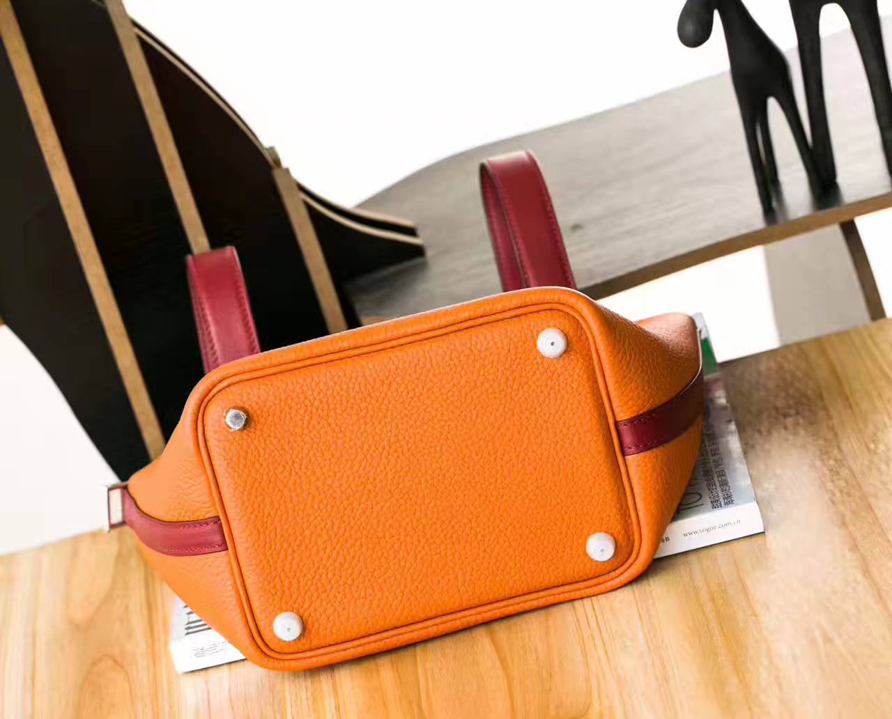 Hermes Picotin 18cm 爱马仕橙色拼爱马仕红原厂TC皮水桶包