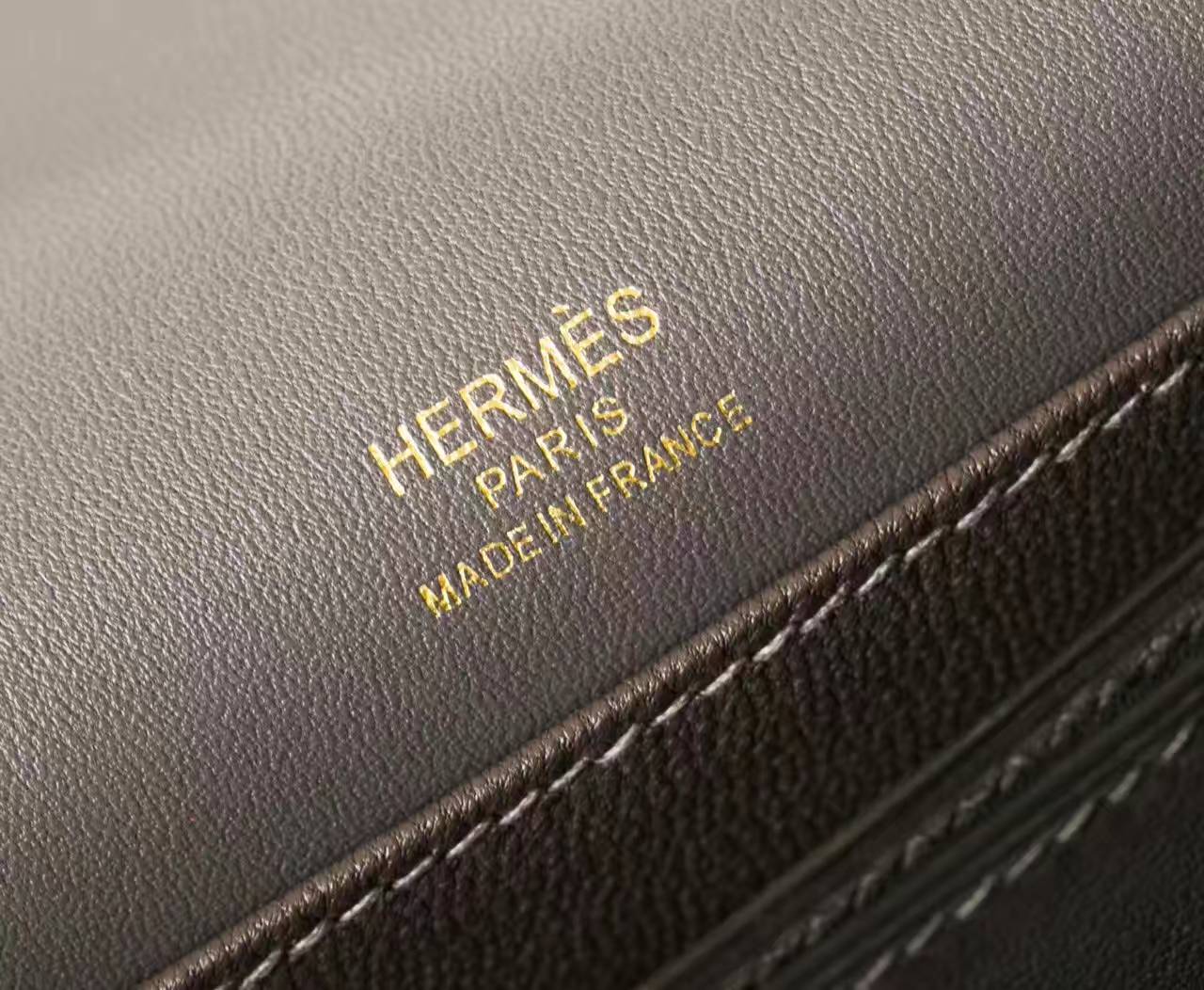 Hermes爱马仕猪鼻子包 锡器灰原厂Swift牛皮 Roulis 19cm
