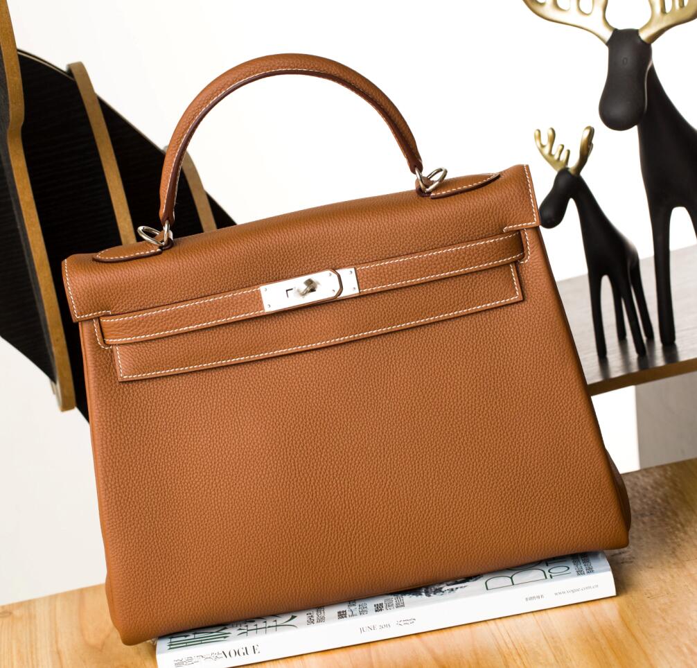 爱马仕凯莉包价格 Hermes Kelly 32cm CK37金色原厂togo牛皮