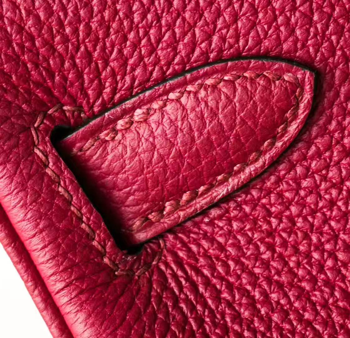 Hermes Kelly 28cm 爱马仕K1石榴红原厂togo牛皮凯莉包 金扣