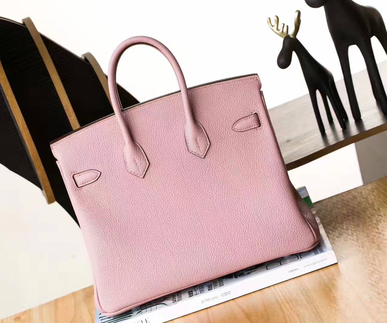 爱马仕Birkin包包 Hermes 4W紫藤色原厂togo牛皮铂金包25cm