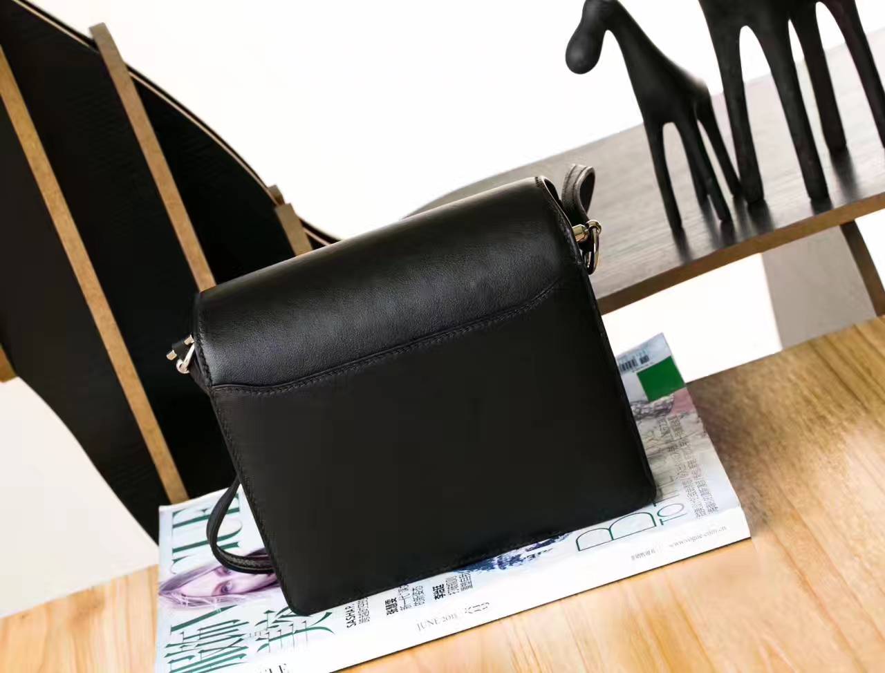 Hermes爱马仕猪鼻子包 89黑色原厂Swift牛皮Roulis斜挎女包19cm