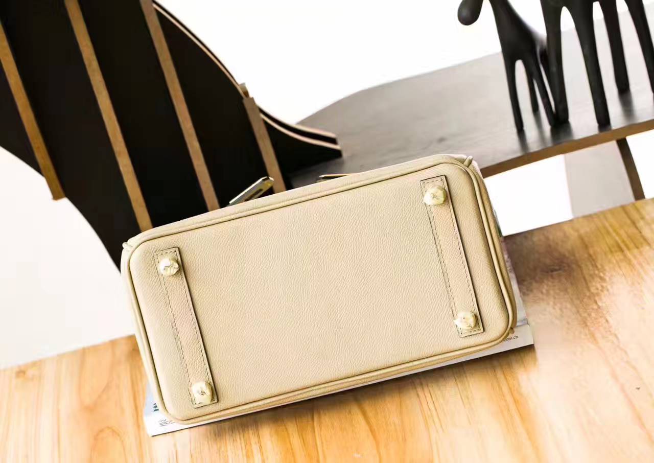 爱马仕Birkin女包 Hermes CK81斑鸠灰原厂epsom牛皮铂金包25cm