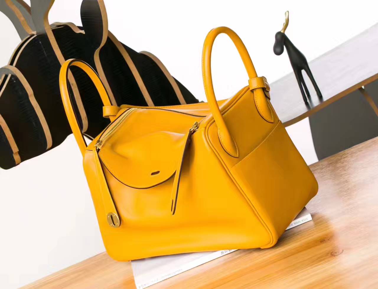 Hermes Lindy 30cm 爱马仕琳迪包 9V太阳黄原厂swift牛皮 金扣